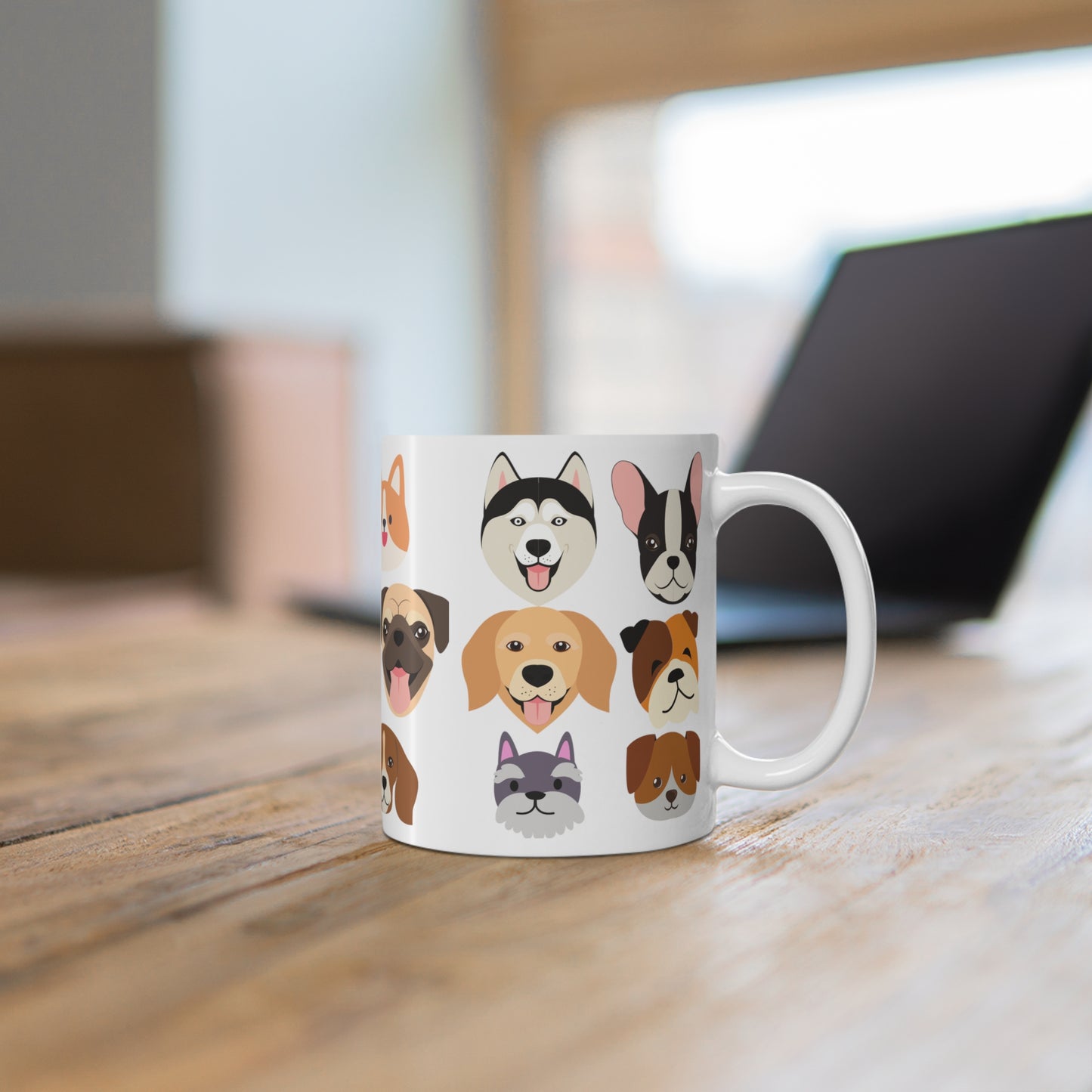 Adorable Dogs Mug Funny Dog Allover Print Mugs for Dog Lover gift for Dog Dad gifts for Dog Mom Cute Husky German Shepard Rescue Dogs