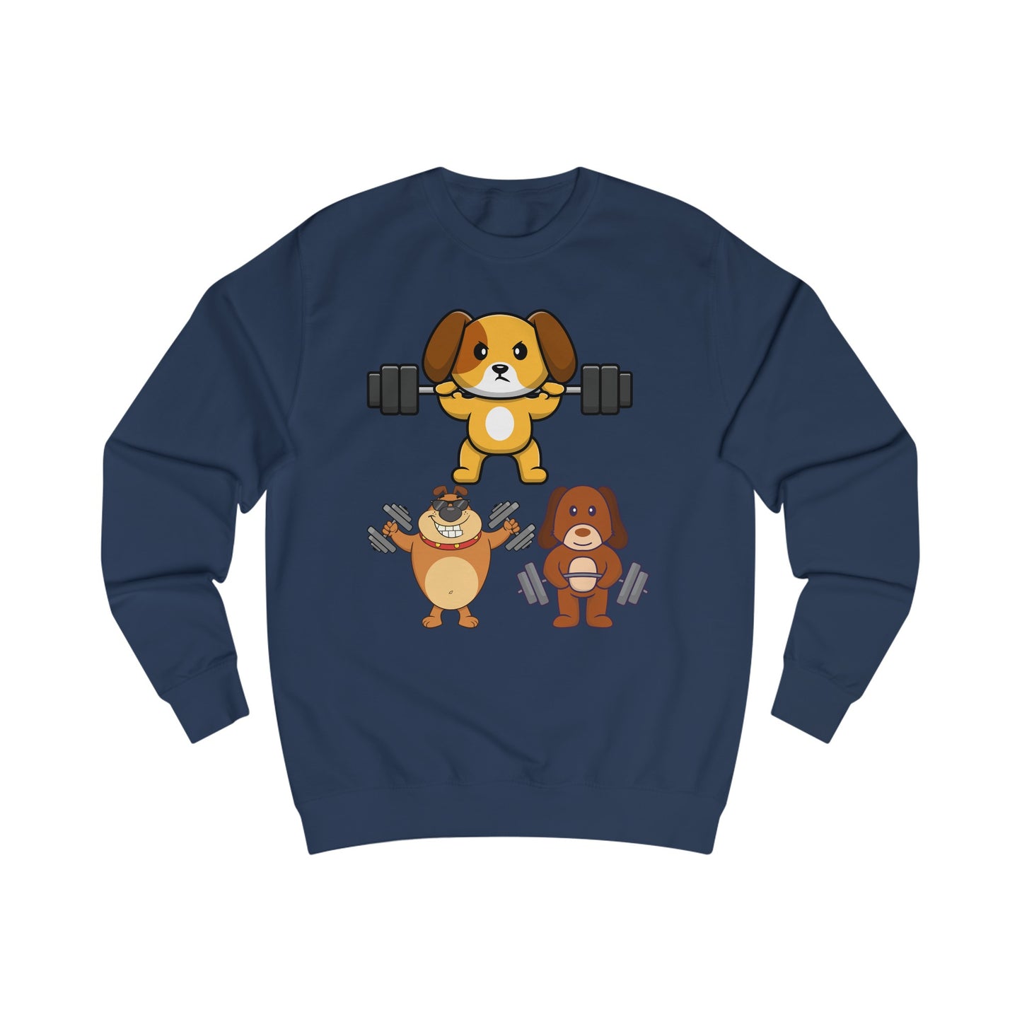 Funny Dog SweatShirt Dog Working out Sweater Dog Lover Gift for Gym Lover Soft Pull Over Dogs Weightlifting Dog Lifting Weights