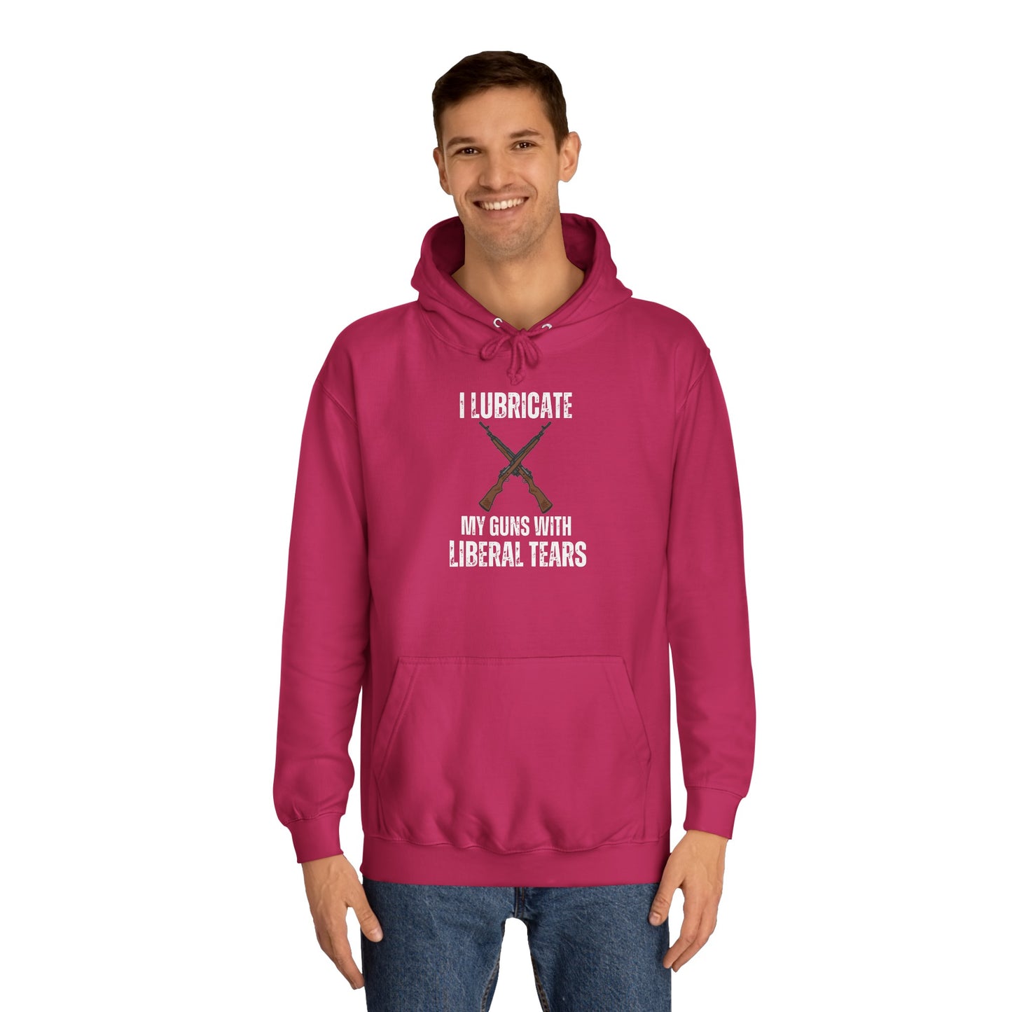 Funny Hoodie for Gun Lover gift Gun Hoodie for Pro Gun gift for Gun Enthusiast Sweatshirt I Lubricate My Guns With Liberal Tears