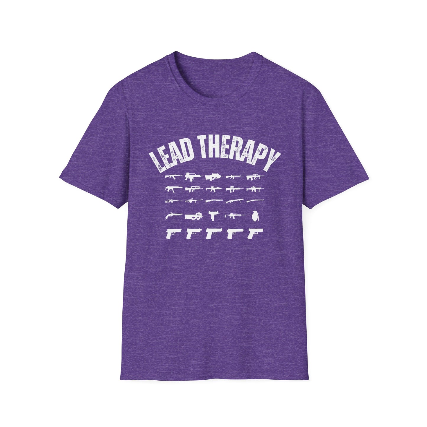 Gun Lover Lead Therapy Shooting Range Unisex Softstyle T-Shirt, Cool Second Amendment Tee, Gun Enthusiast Gift, Firearms Clothing, Pro-2A