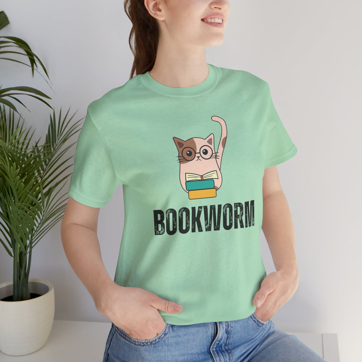 Book Worm Cat T-shirt Bookish shirt for Book Lover gift Cat Lover gift for Cats Mom T Shirt for Women's gifts for English Teacher gifts