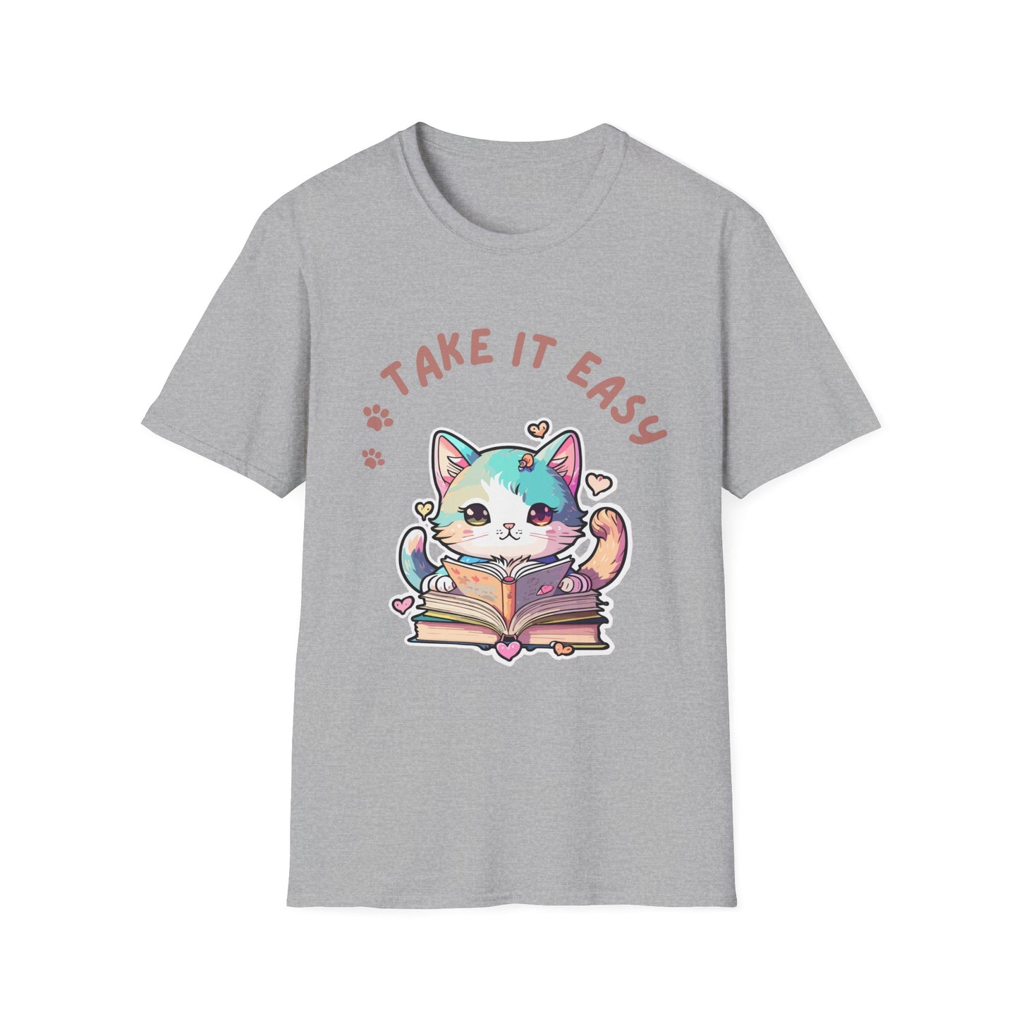 Cute Kitty Shirt Kitten Love T-shirt Cute Kitty Cat T Shirt for Cat Lover gift for Her Kitten T-Shirt Take It Easy Shirt