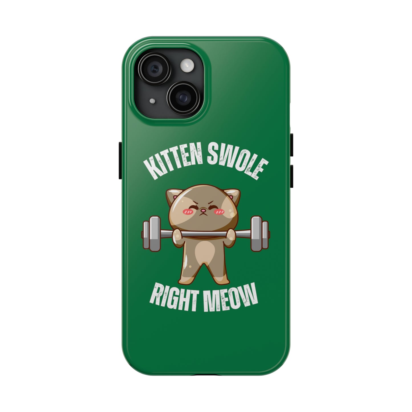 Funny Cat iPhone case for Gym Lover gift Cat Weightlifting Cat Lifting Weights Phone case for Workout Lover gift for Fitness enthusiast