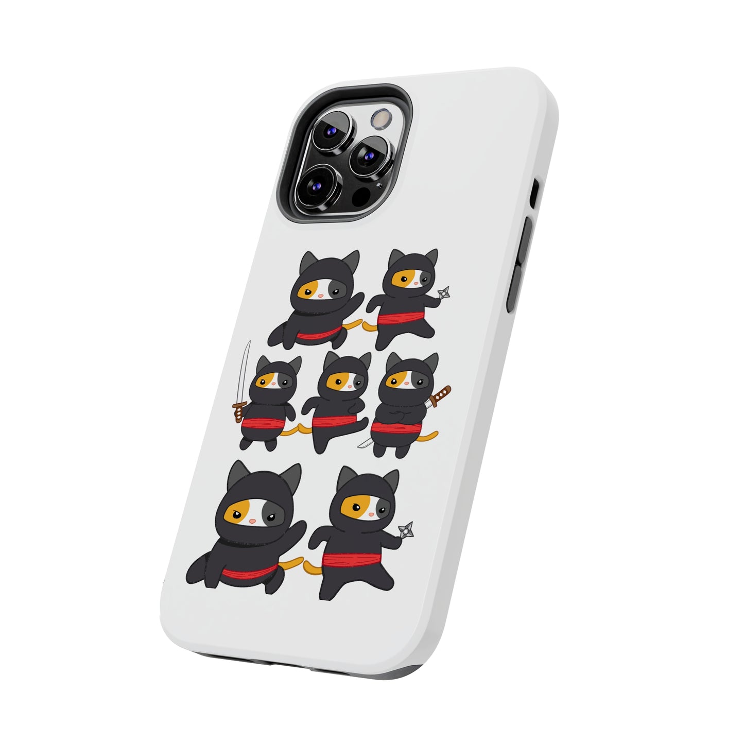 Funny Cat iPhone case for Cat Lover gift for Cat Mom gift Funny Cat Phone Case NINJA CATS Case