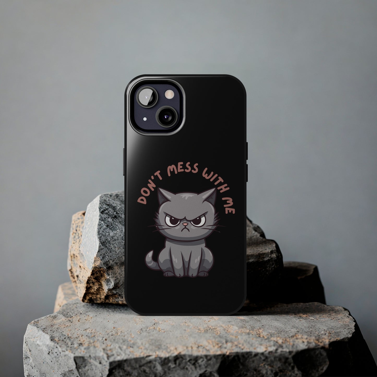 Funny Cat iPhone Case for Cat Lover gift for Friend gift for Cat Mom gift for Her ANGRY CAT Don't Mess With Me Cute CATS protective case