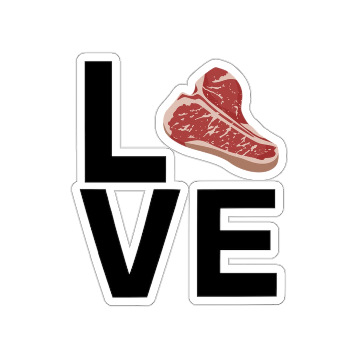 Steak Lover stickers I LOVE STEAK sticker for I heart Meat Lover gift Funny Meat Stickers For Carnivore gifts for Grilling