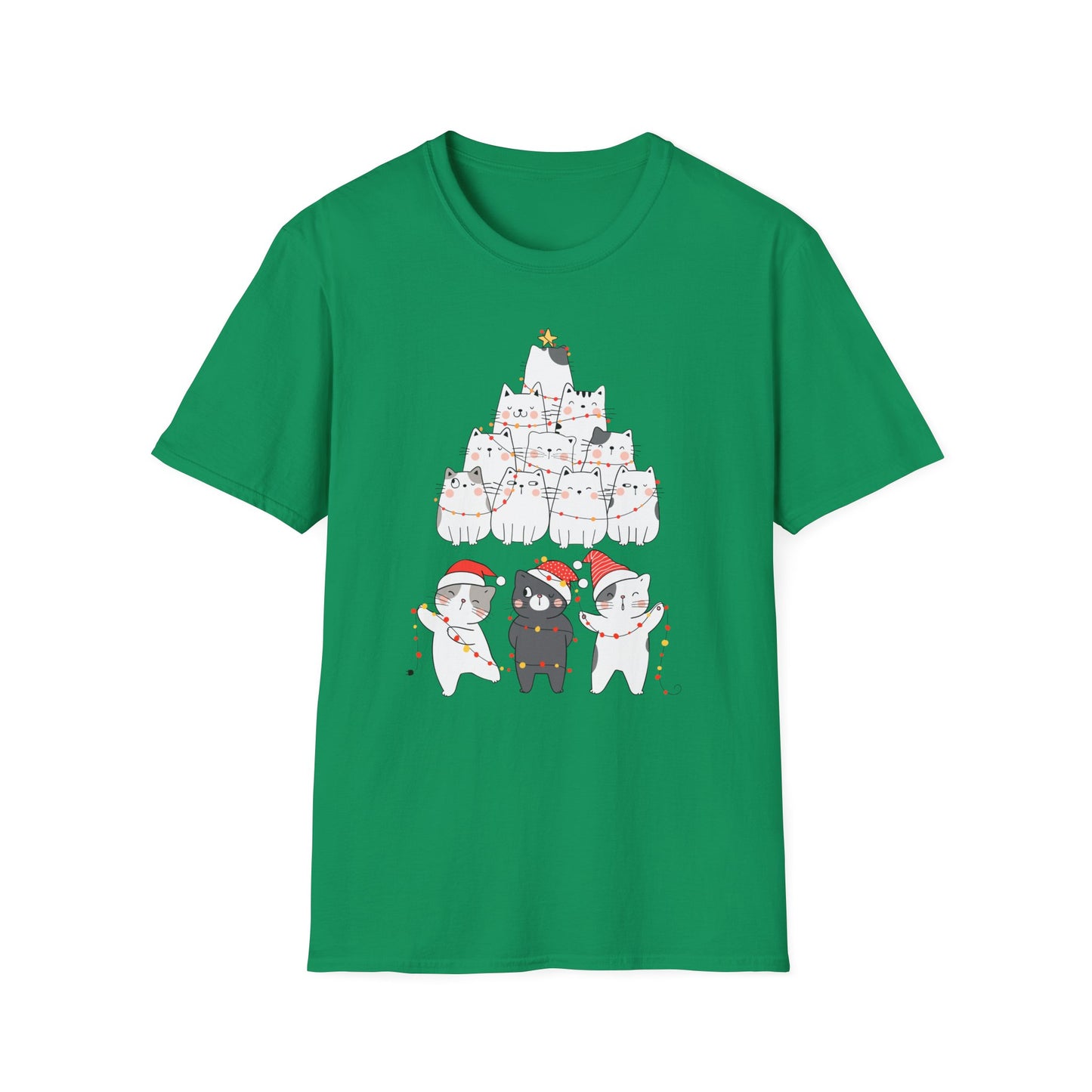 Christmas Lights Shirt for Christmas Party gift for Cat Christmas Presents for Cat Lovers gift for Christmas Funny Shirts Funny Christmas
