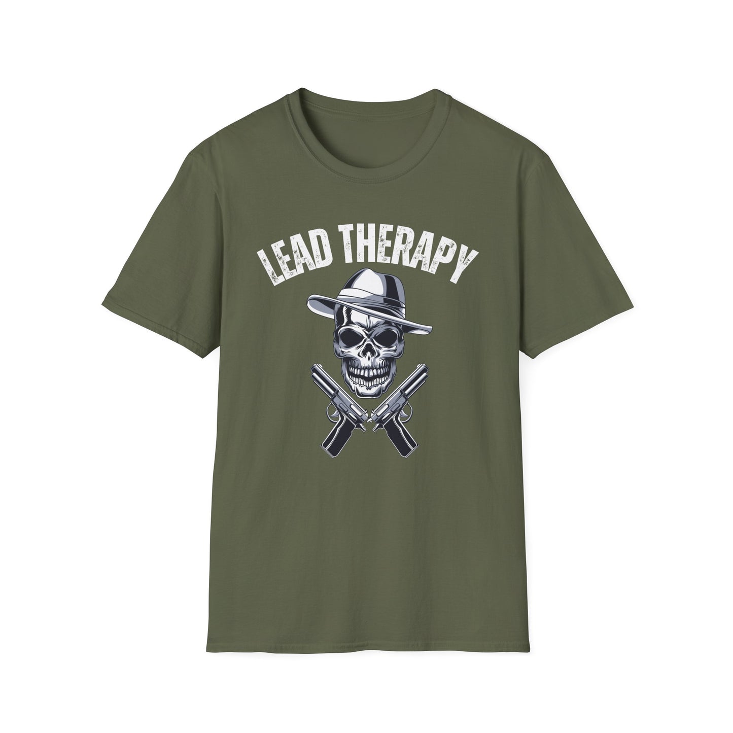 Lead Therapy Gun Lover T-Shirt, Shooting Range Skull Pistol Tee, Firearms Enthusiast Gift, Second Amendment Shirt,