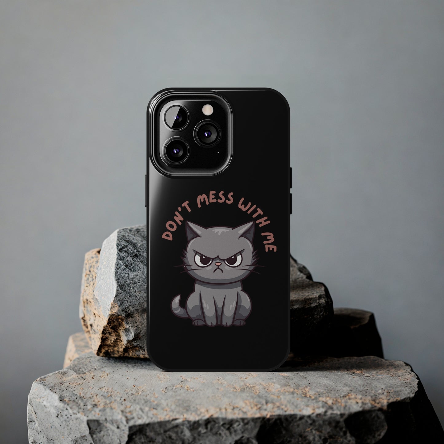 Funny Cat iPhone Case for Cat Lover gift for Friend gift for Cat Mom gift for Her ANGRY CAT Don't Mess With Me Cute CATS protective case