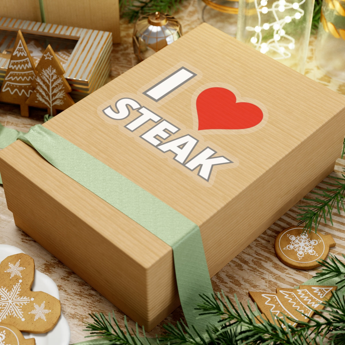 I LOVE STEAK Sticker for Steak Lover Gift for Meat Lover gifts for Carnivore Diet Present I Heart Steak Decal Sticker for Chef gift
