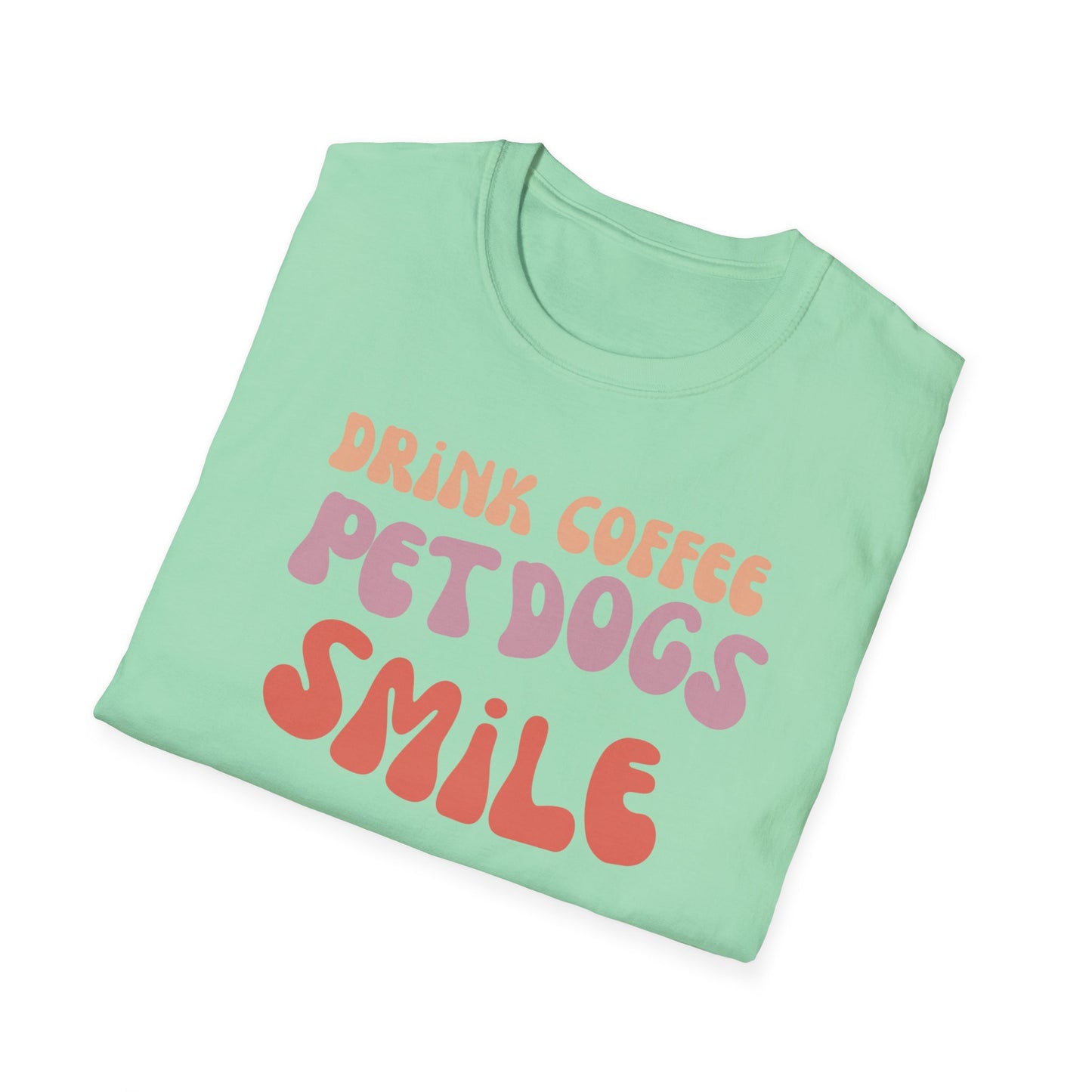 Groovy Dog Shirt for Coffee Lover Tees Retro Dog Tshirt for Dog Lover gift for Dog Mom present for Christmas gifts for Her Smile T-shirts