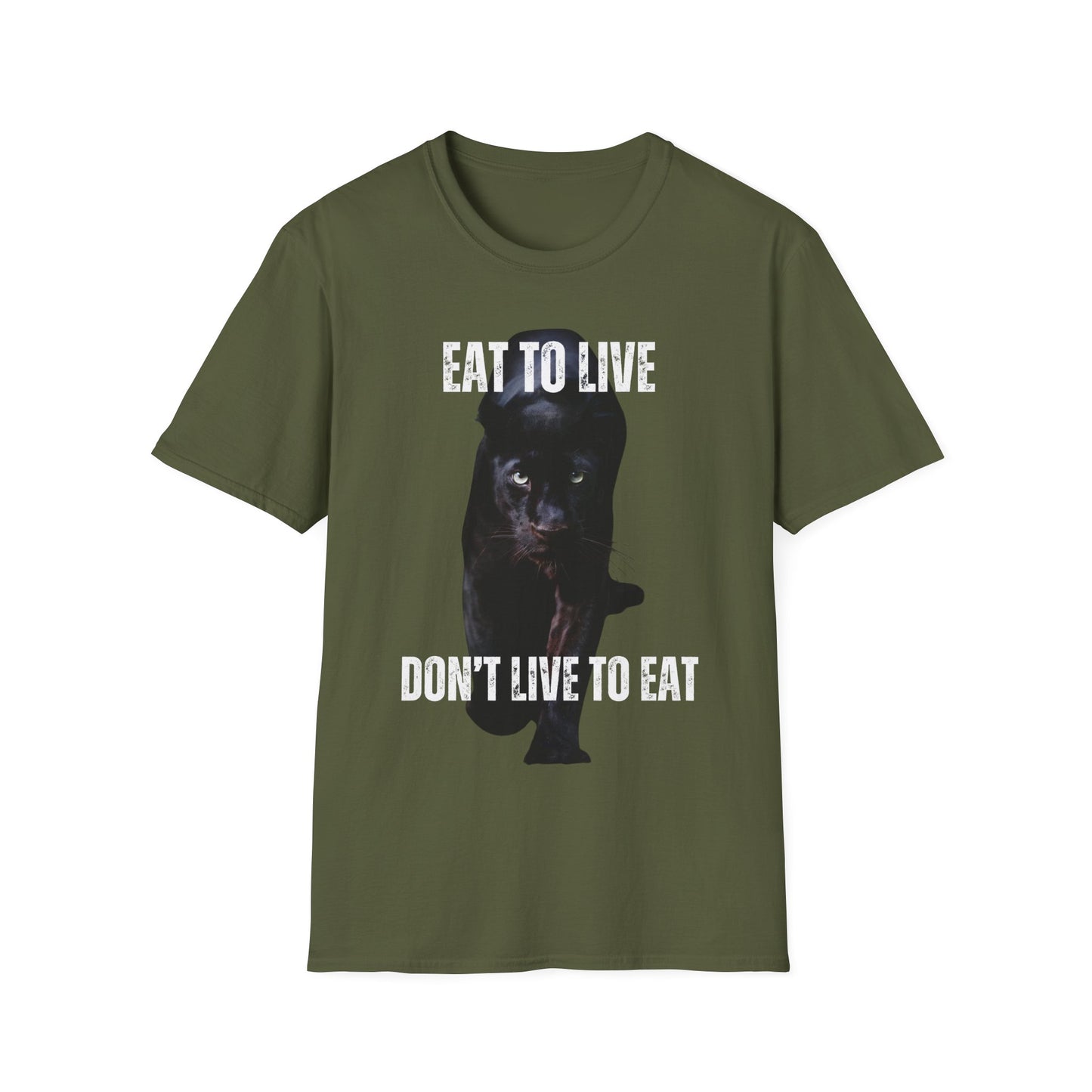 Healthy Diet Shirt Eat to Live Don't Live to Eat Cool Panther T-shirt for Carnivore gift for Friends Mothers Day gift
