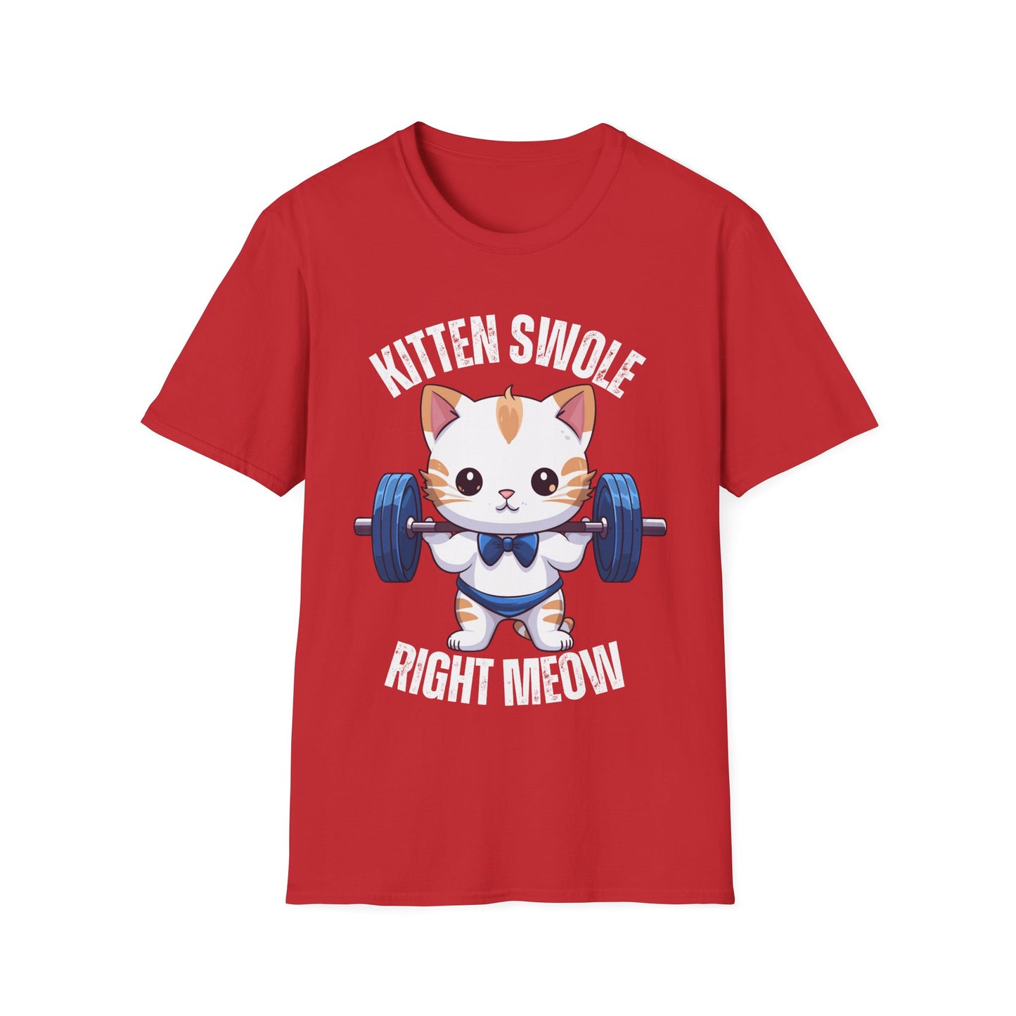 KITTEN Swole Right MEOW Funny Cat Shirt for Cat Lovers gift for Cat Lover gift for Her, Funny Workout Shirts for Gym Lover gift for Him