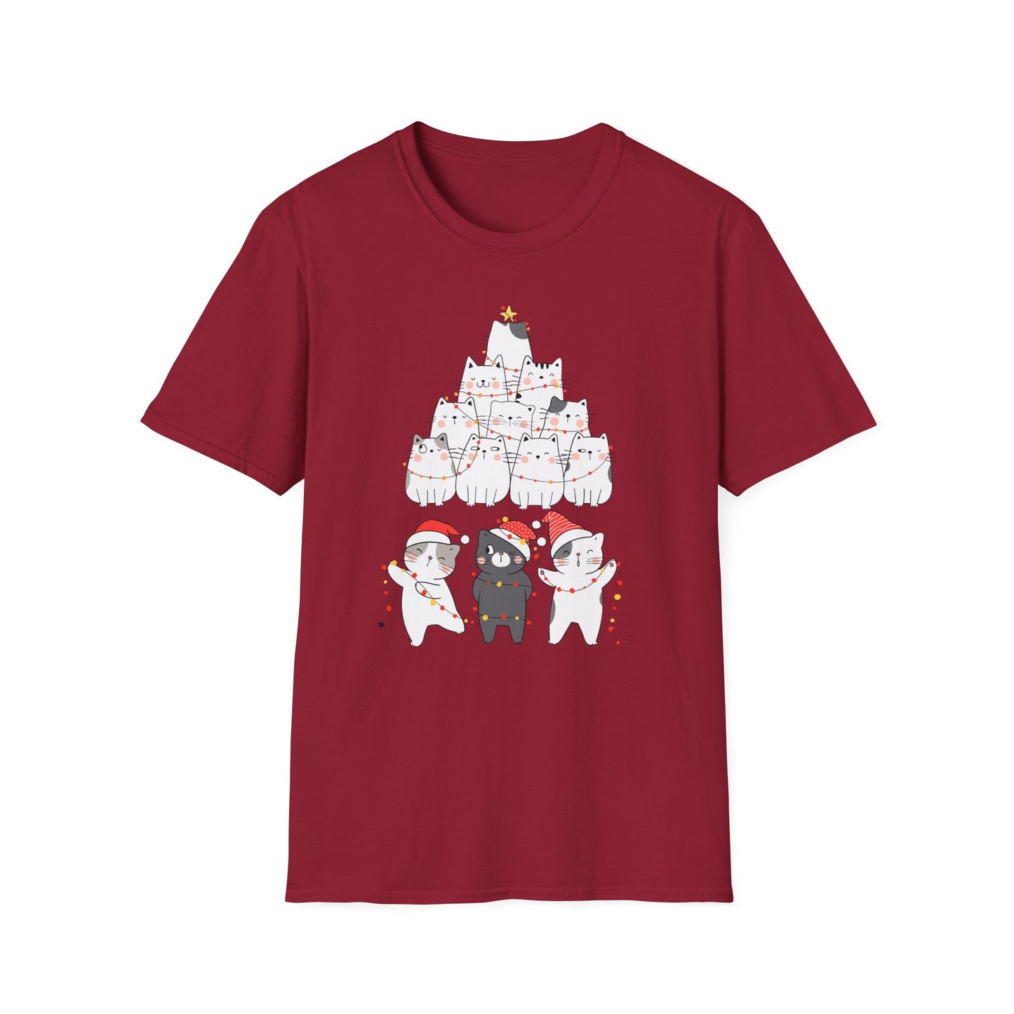 Christmas Lights Shirt for Christmas Party gift for Cat Christmas Presents for Cat Lovers gift for Christmas Funny Shirts Funny Christmas