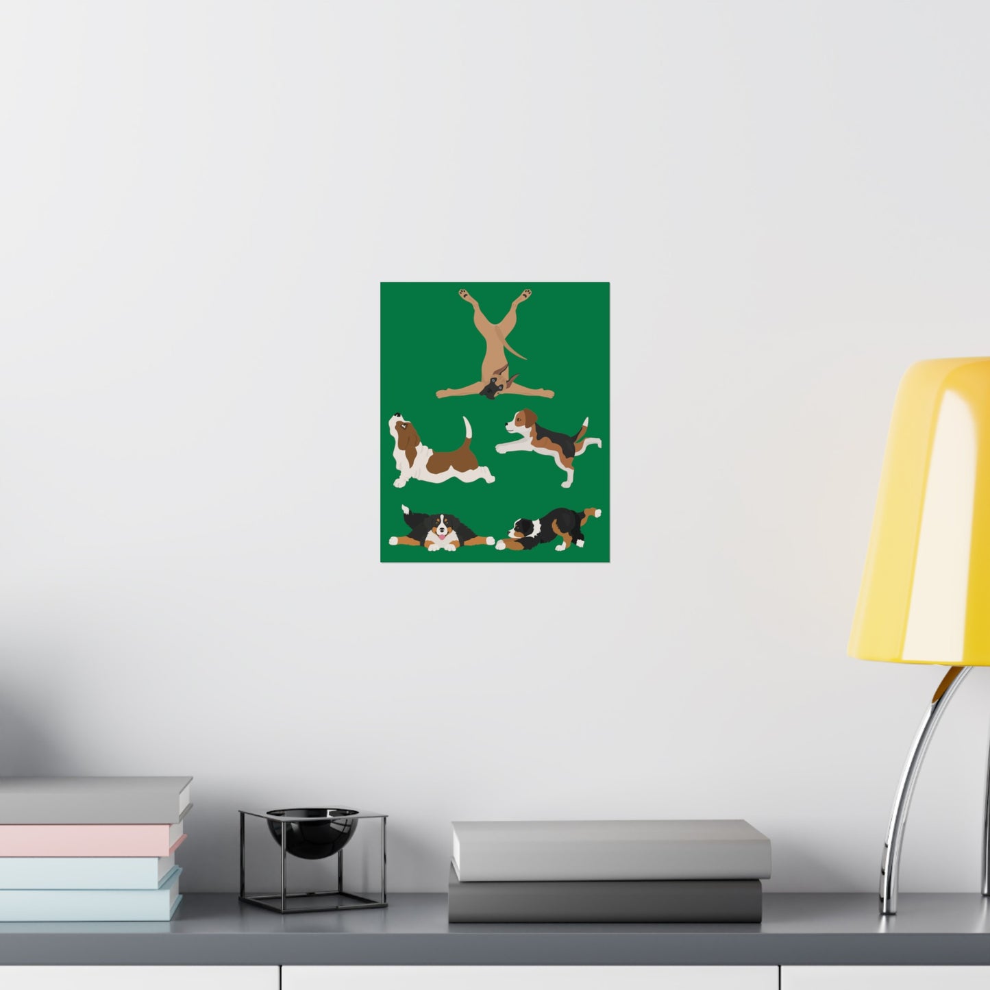 Gym Poster for Yoga Lover gift for Yogi Dog Mom Posters Funny Dogs Doing Yoga Wall Art for Home Gym gifts for Dog Lover Workout Studio