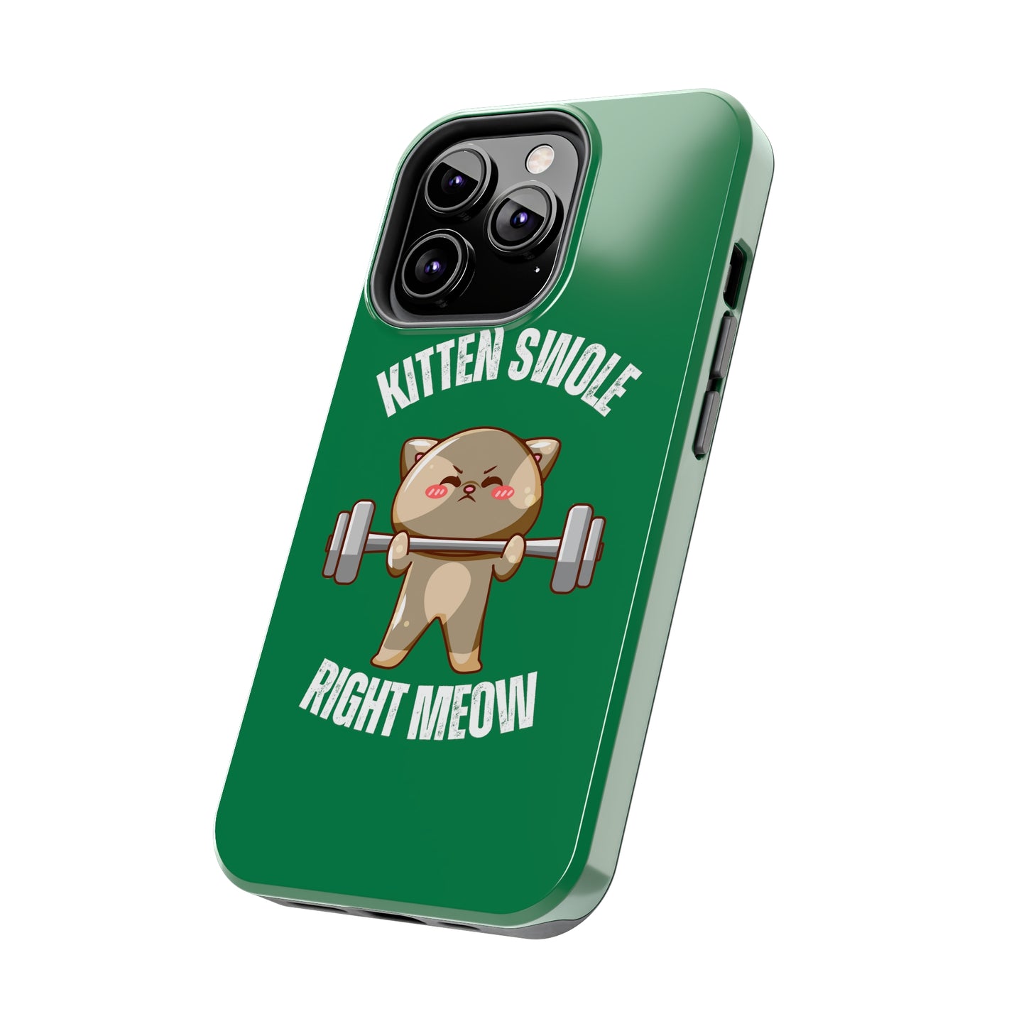 Funny Cat iPhone case for Gym Lover gift Cat Weightlifting Cat Lifting Weights Phone case for Workout Lover gift for Fitness enthusiast