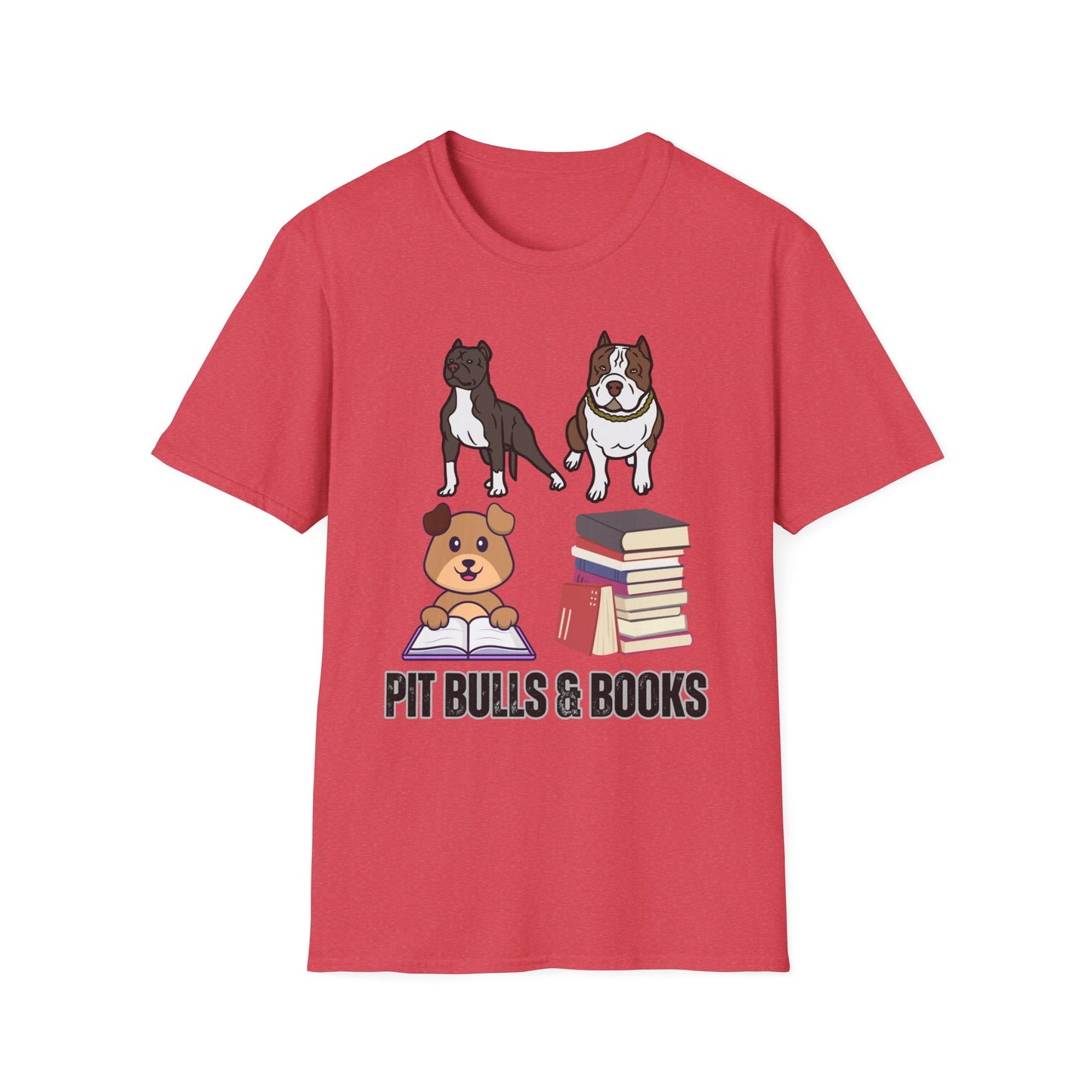 Books and Pit Bull T Shirt for Dog Mom Gift for Dog Lover gift for Dog Lovers Shirts - Dogs & Books T-shirt