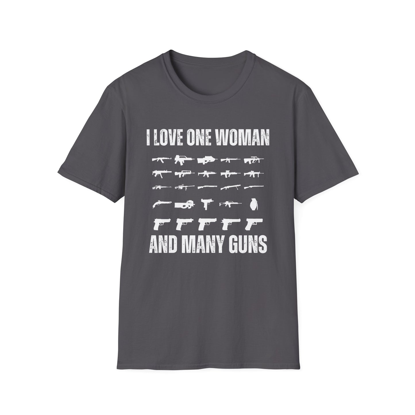 I Love One Woman & Many Guns T-shirt for Veterans gift for Valentines Day Gift for Him - Funny Shirts for Him gift for husband gift for boyfriend gift for dad