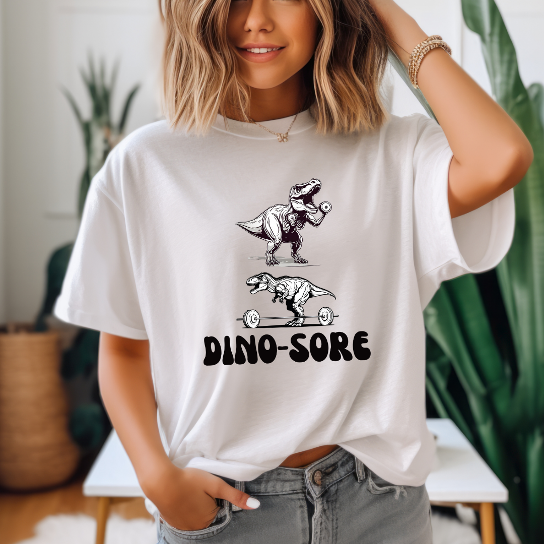 Funny Workout Top for Gym Shirts for Powerlifting T Rex Shirt Dino Sore Pun T Shirt for Fitness Enthusiasts gifts for Gym Lover T-shirts