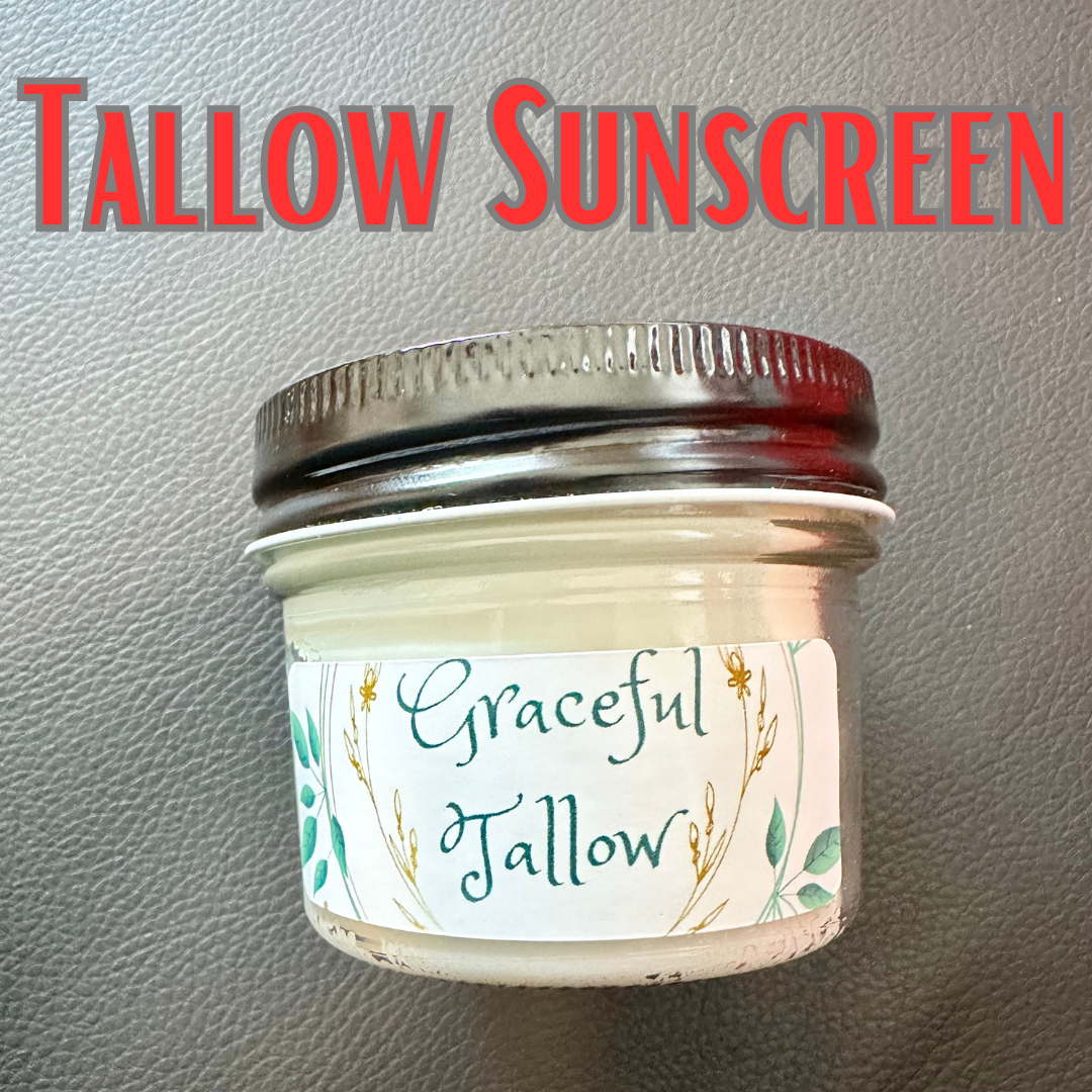 Tallow Sunscreen Non Toxic Grass Fed Beef Tallow Face & Body Lotion / Eye Cream! Skin care gift for Mom gifts for Him Non-Nano Zinc Oxide