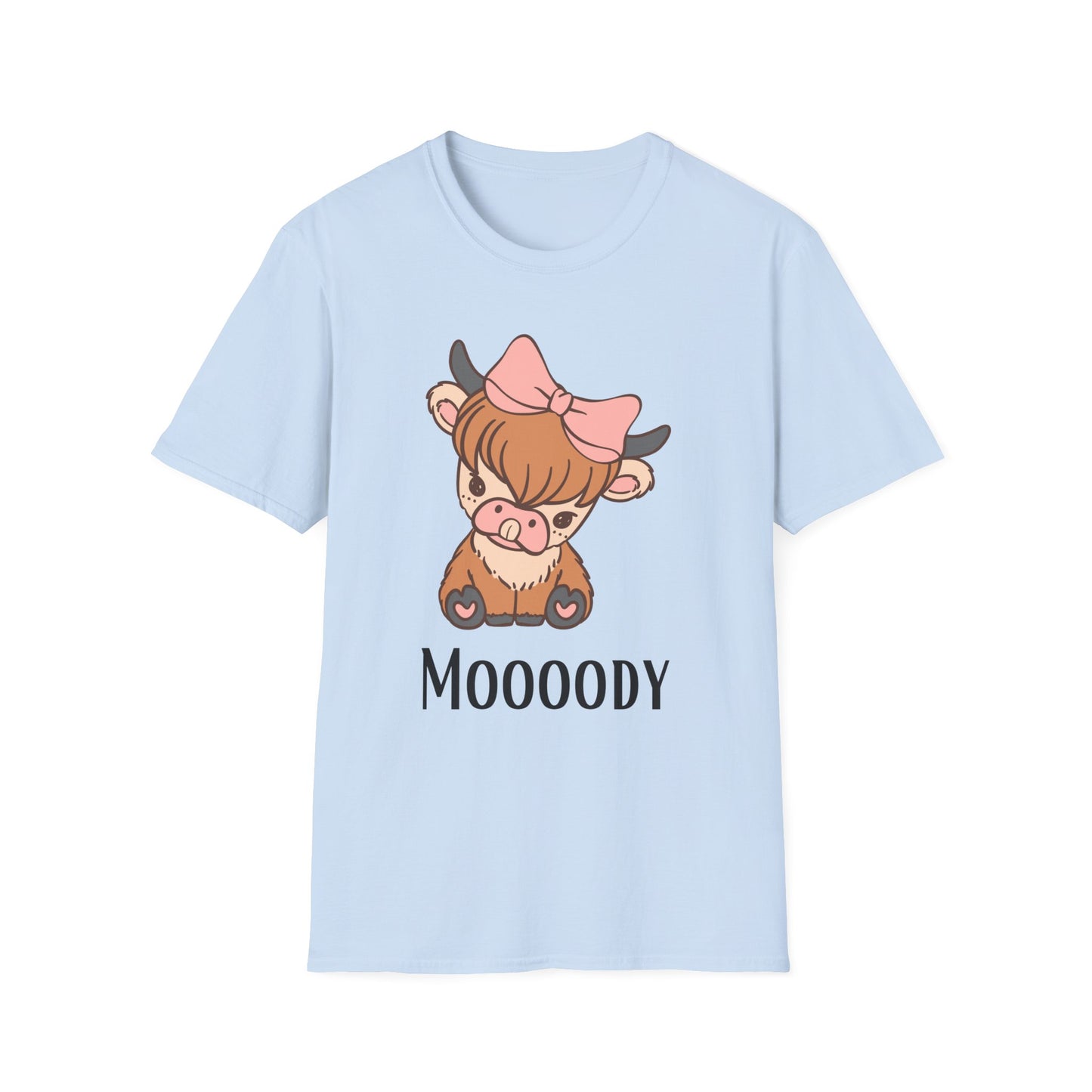 Highland Cow Shirts Cow Theme Shirt for Mom gifts for Farm girl T-shirt Cute Highland Cow T Shirt Funny Cow Head Moody T-shirts for Her gift
