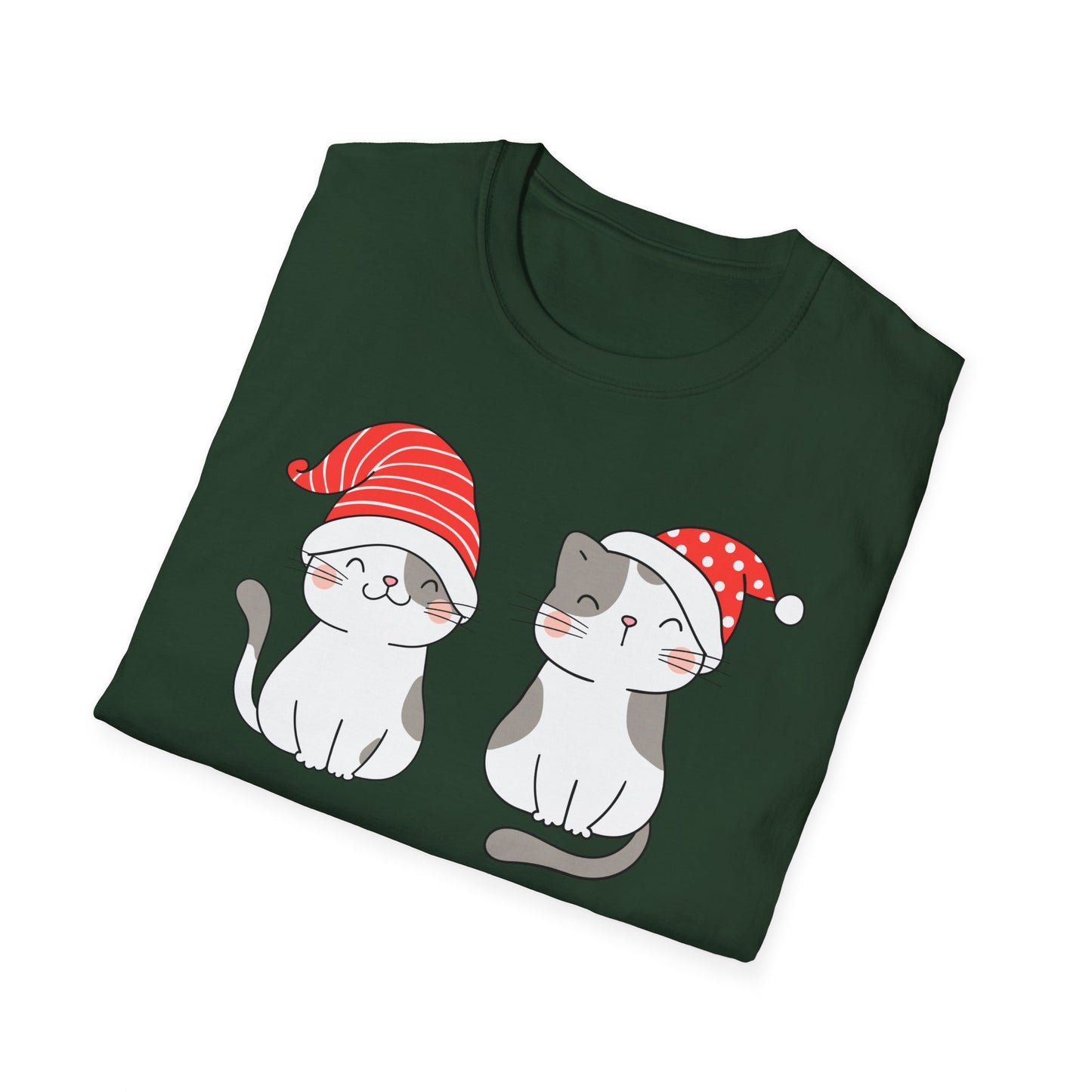 Cute cat Shirt for Christmas presents for Cat Lover gift for Women Shirts for Christmas part T Shirts Funny Kitty T-shirt for Her gifts