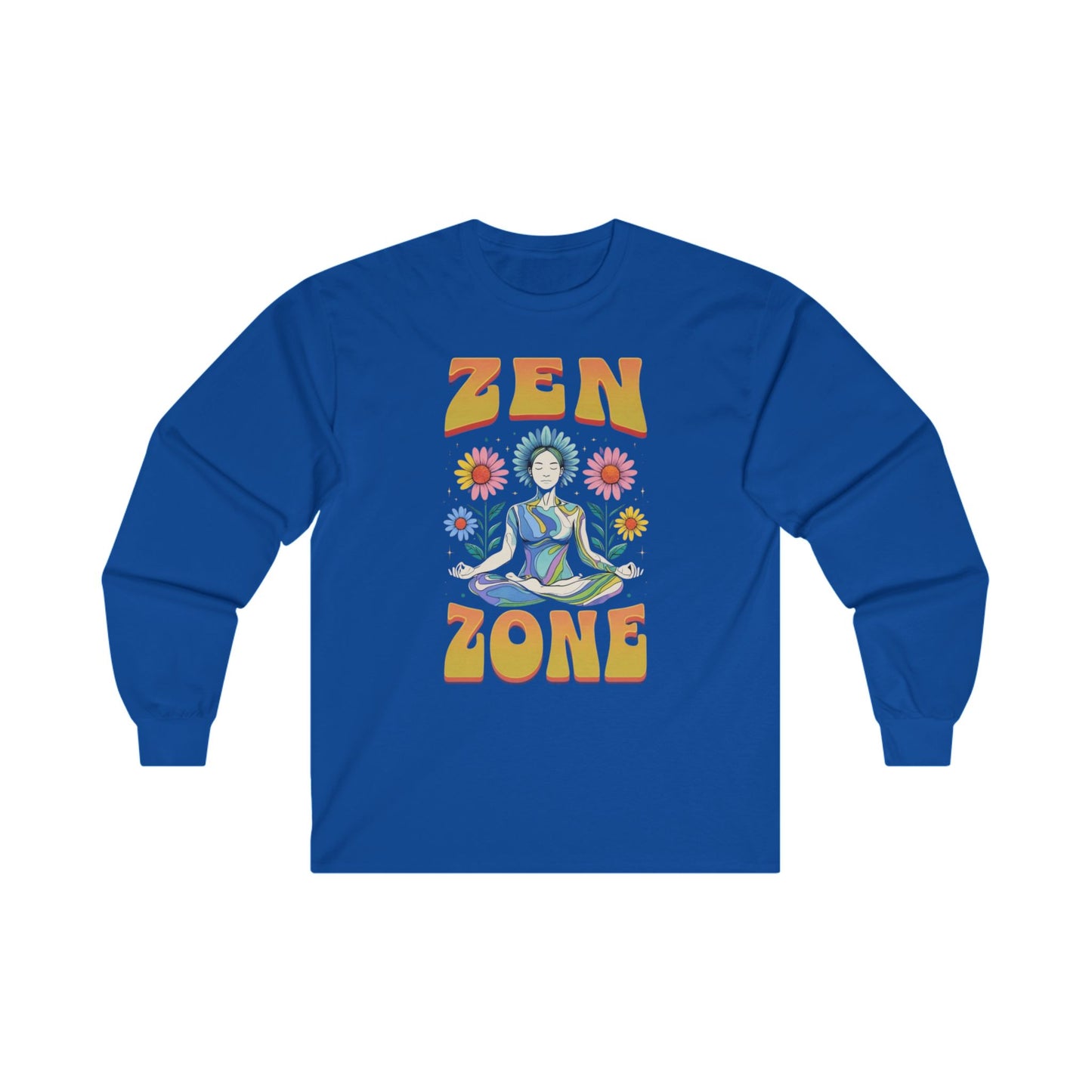 Zen Zone Yoga TShirt for Yoga Lover gifts for Christmas present for yogi gift for Womens Yoga Top Long Sleeved Yoga TShirts Long Sleeve