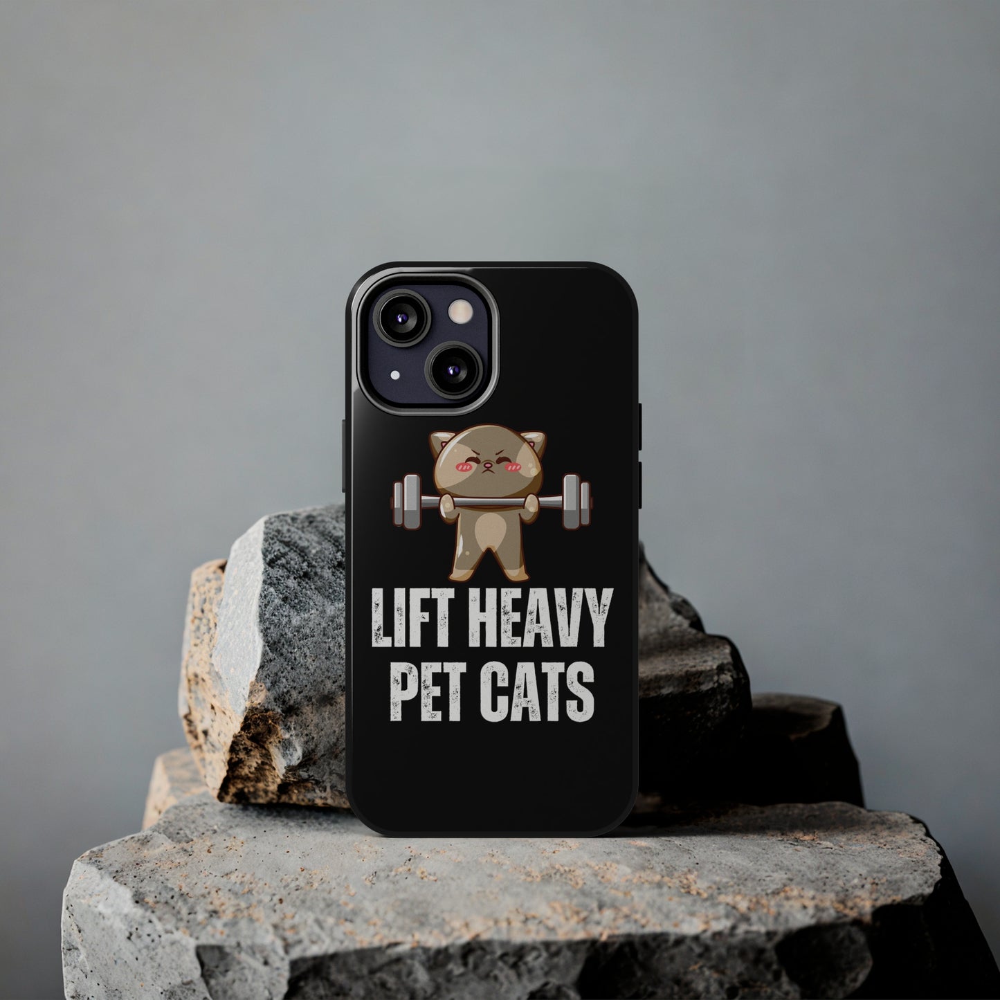 Funny Cat iPhone Case for Gym lover gift for Fitness Lover Cat Lifting Weights Lift HEAVY Pet CATS protective case