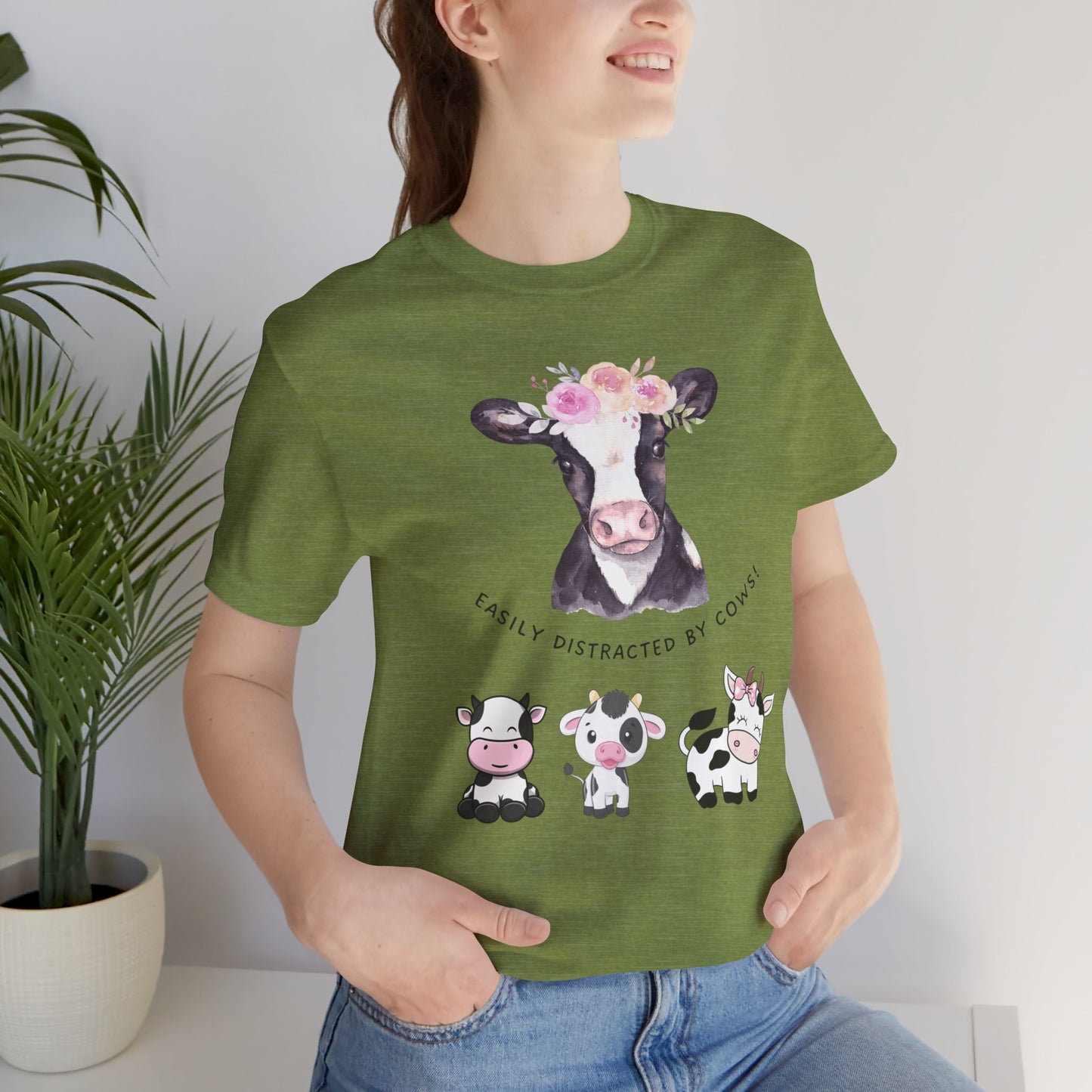 Cute Cow Shirt Funny T-Shirt for Cow Lover gift Cute Cow Shirt Easily Distracted By Cows T shirt ADHD gift Cow Lover gift