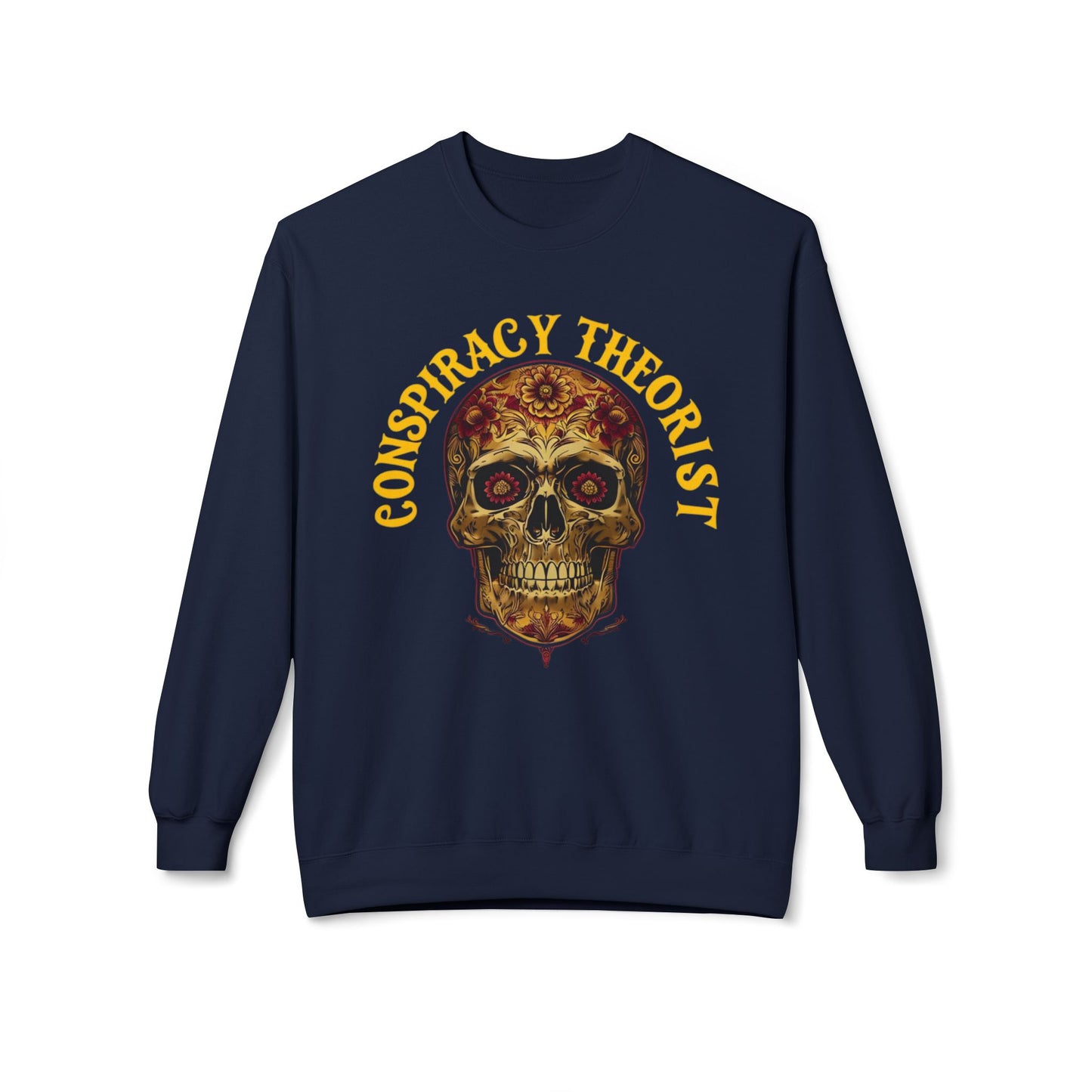 Conspiracy Theorist Sweatshirt for Funny Sweatshirts forConspiracy Theorists gifts for Christmas present for Friend gift Skull Sweater