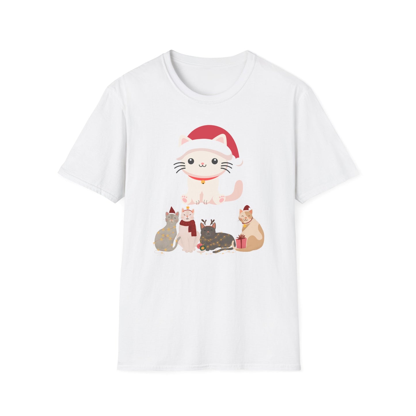 Kitten T Shirt for Christmas Tshirts for Cats Holiday T-shirt for Cat Lover present for Christmas presents for Lady Lady gift for Women