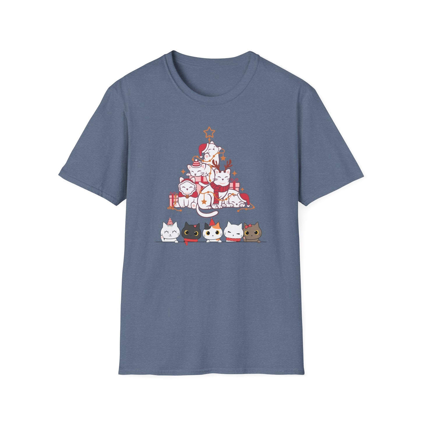 Christmas Cat tshirt for Cat Lovers gift for Christmas t-shirt for Cat mom present for Christmas gifts for Women's Cat Lady Shirt for Her