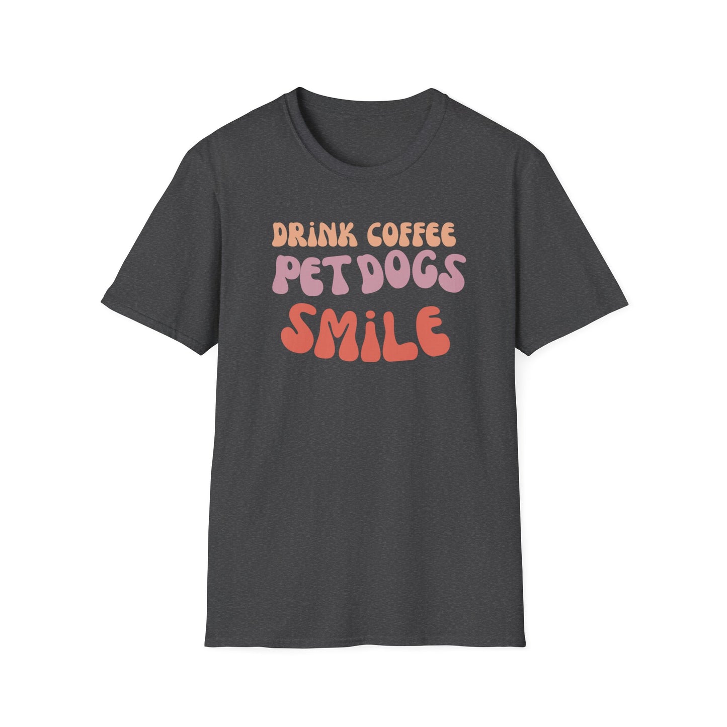 Groovy Dog Shirt for Coffee Lover Tees Retro Dog Tshirt for Dog Lover gift for Dog Mom present for Christmas gifts for Her Smile T-shirts