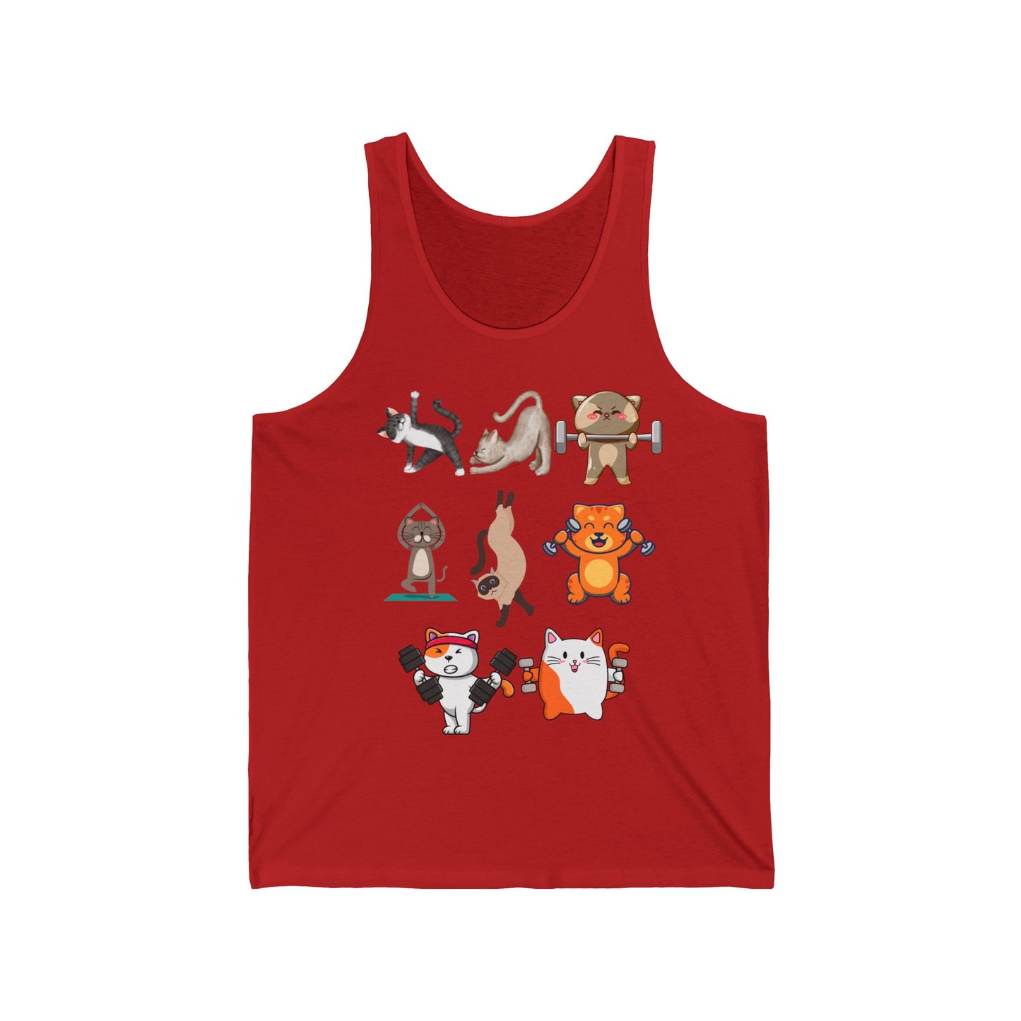 Funny Cat Tank Top for Workout Lover gift for Gym Lovers Tank Tops Cats Lifting Weights Shirt Cat Powerlifting Tank Top Cats Working Out