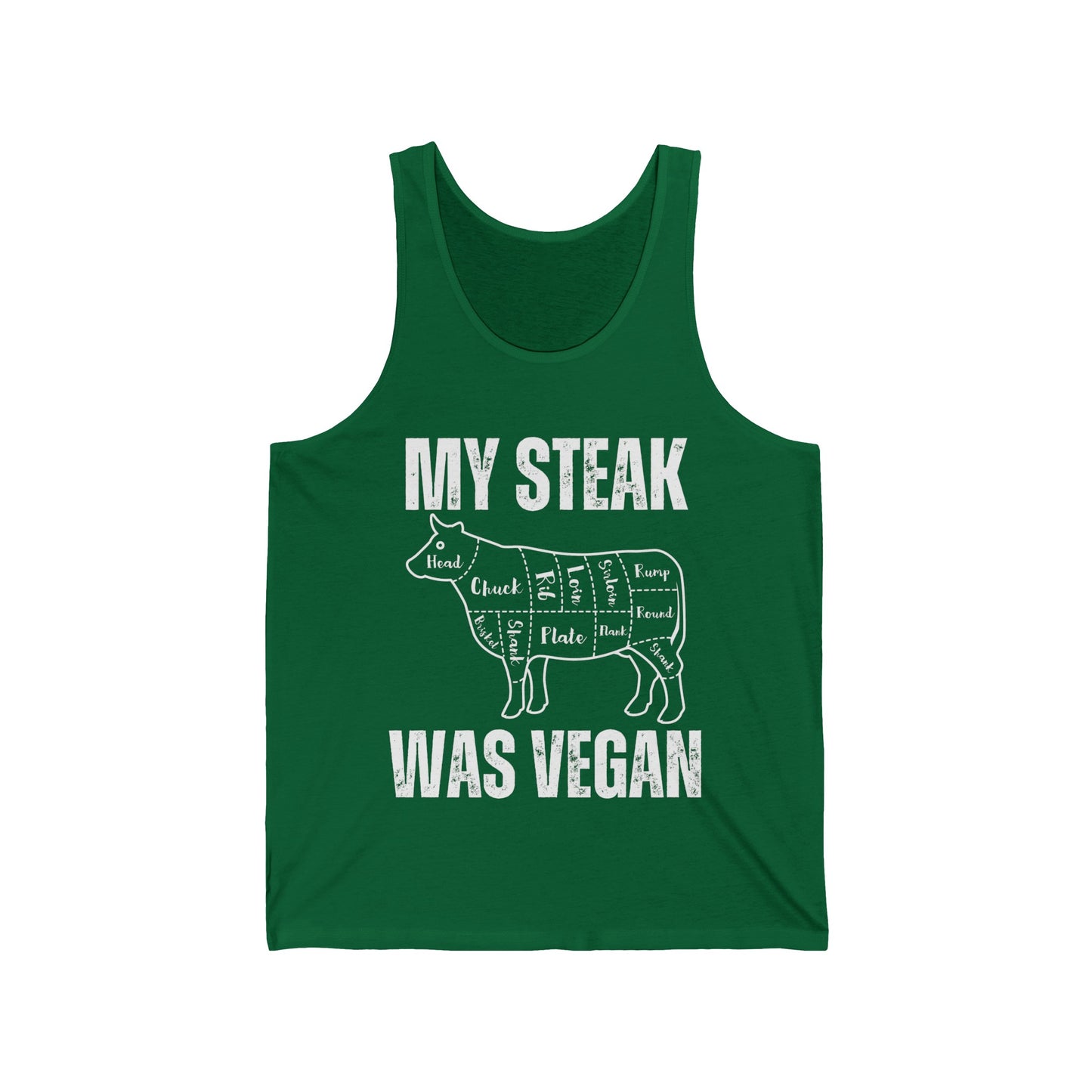 Funny Tank Top for Steak Lover gift for Meat Lover Shirt for Carnivore T Shirt My Steak Was Vegan Tank Tops Second Hand Vegan