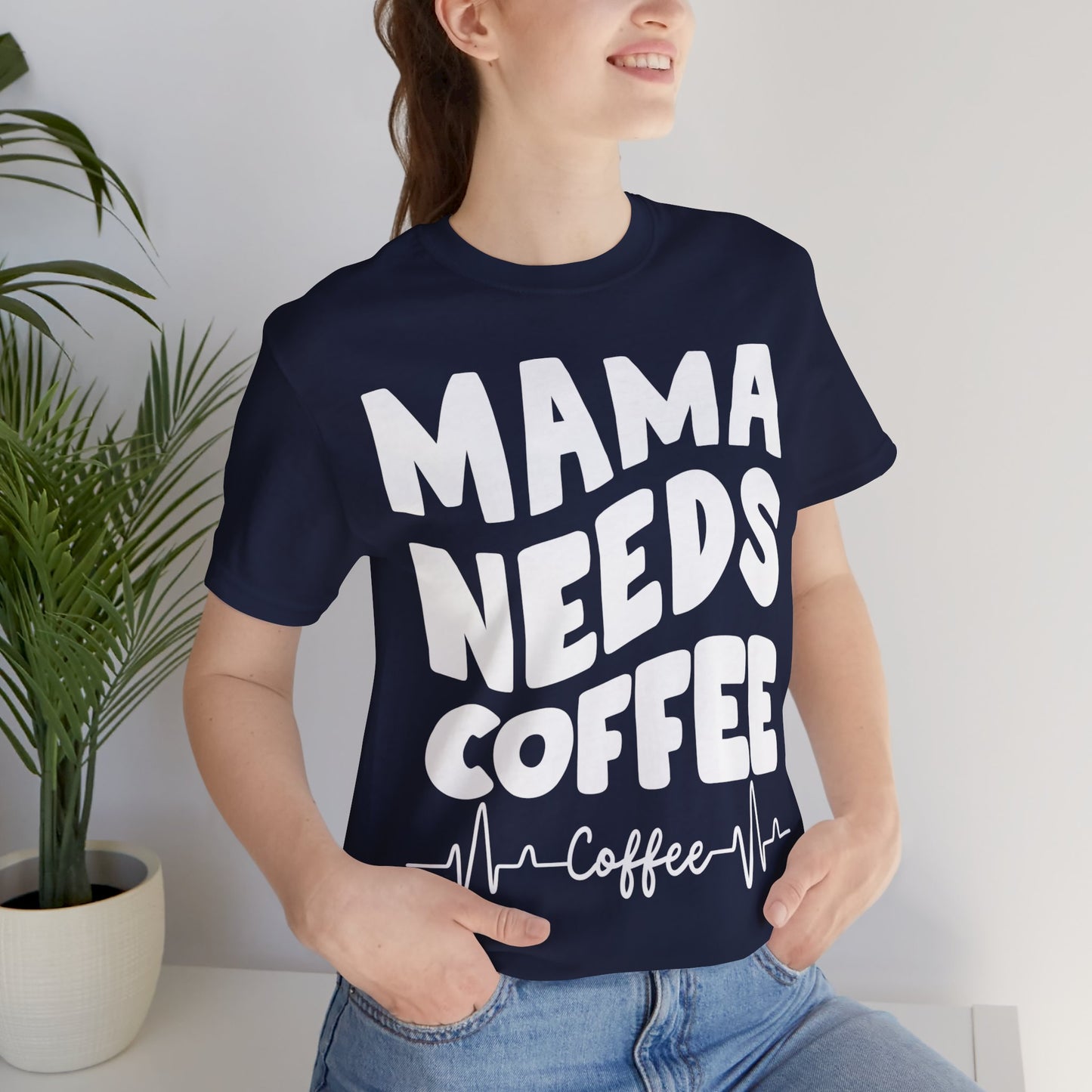 MAMA Needs COFFEE Shirt for Coffee Lover gift for Mothers Day gifts for Mom Groovy Mommy Shirts for Women