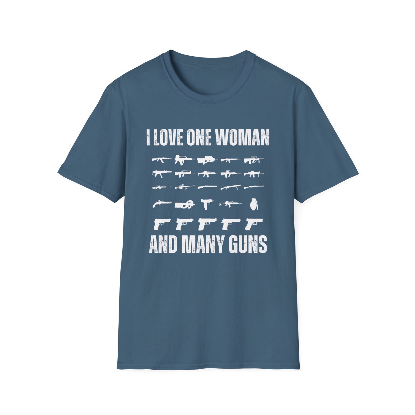 I Love One Woman & Many Guns T-shirt for Veterans gift for Valentines Day Gift for Him - Funny Shirts for Him gift for husband gift for boyfriend gift for dad