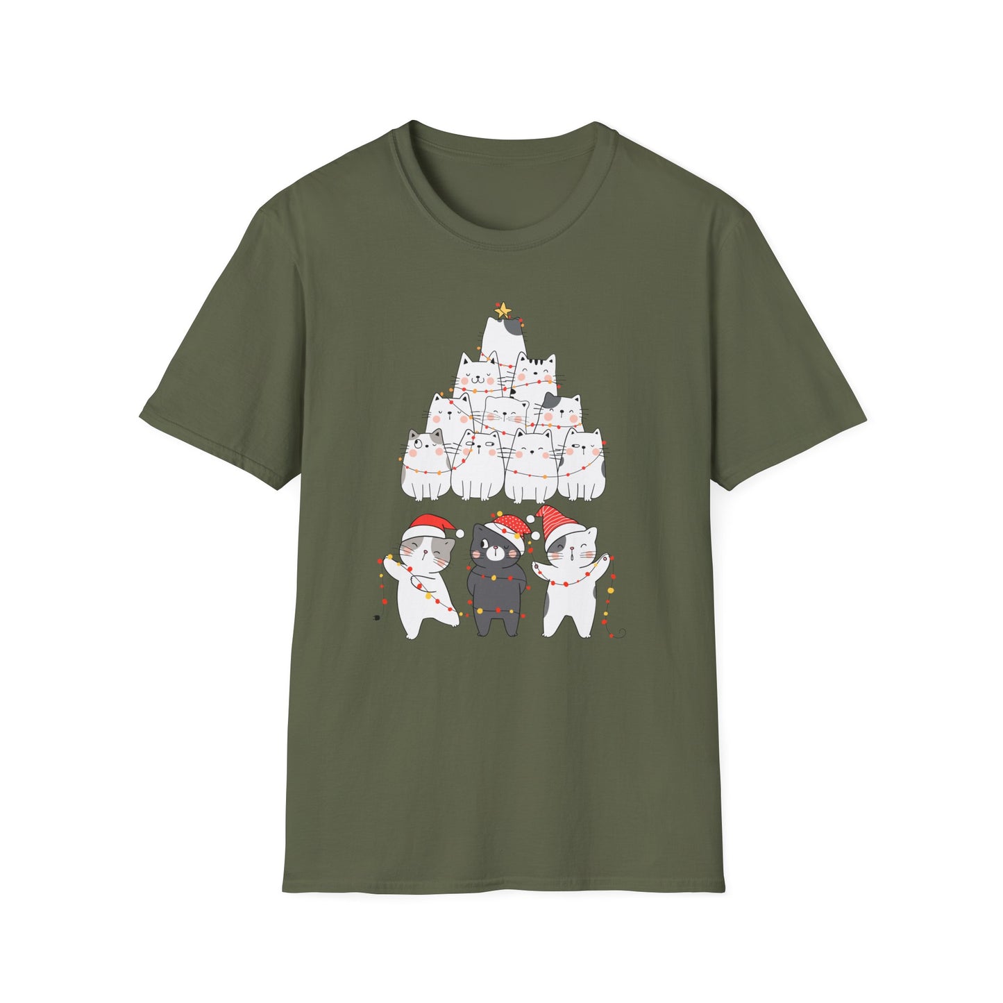 Christmas Lights Shirt for Christmas Party gift for Cat Christmas Presents for Cat Lovers gift for Christmas Funny Shirts Funny Christmas
