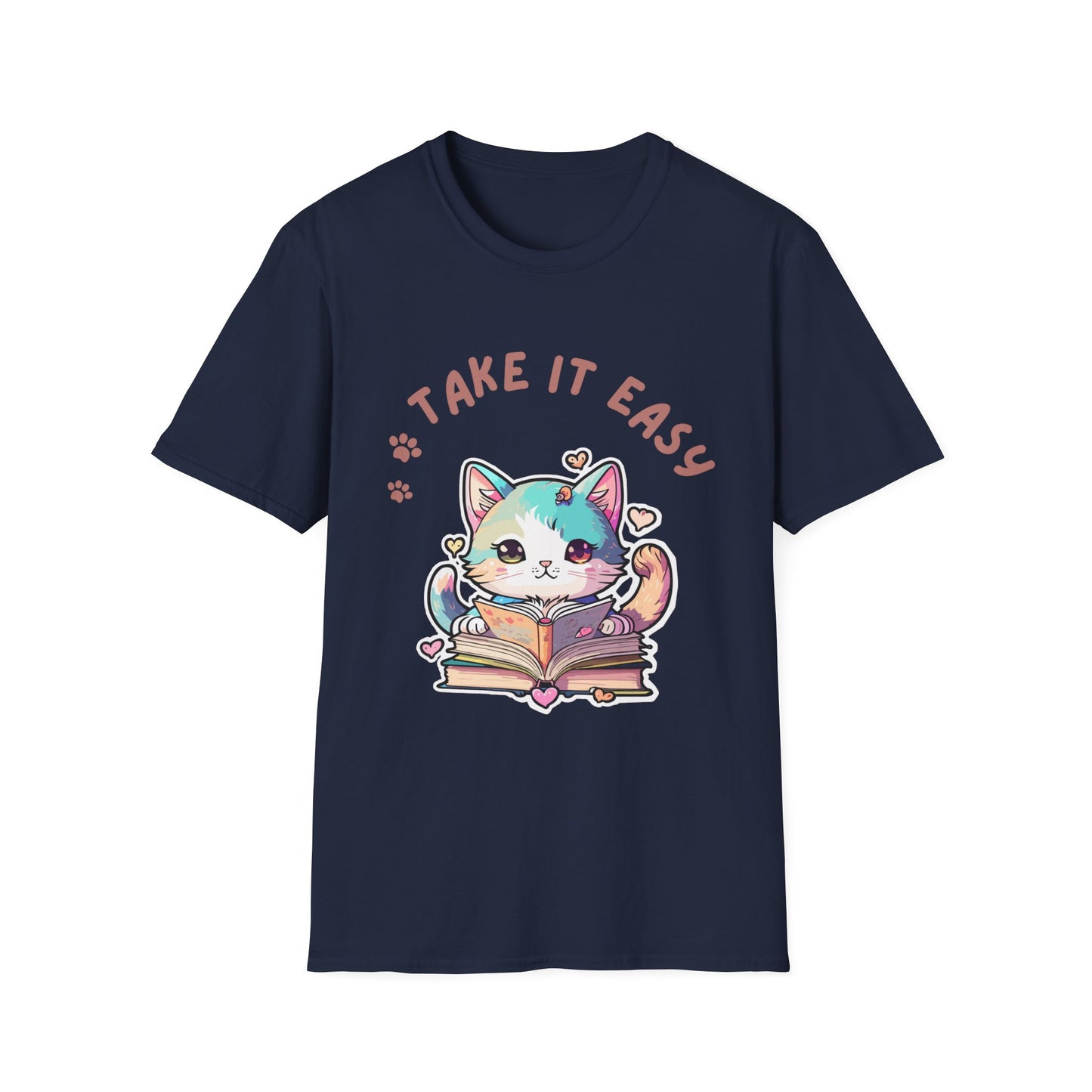 Cute Kitty Shirt Kitten Love T-shirt Cute Kitty Cat T Shirt for Cat Lover gift for Her Kitten T-Shirt Take It Easy Shirt