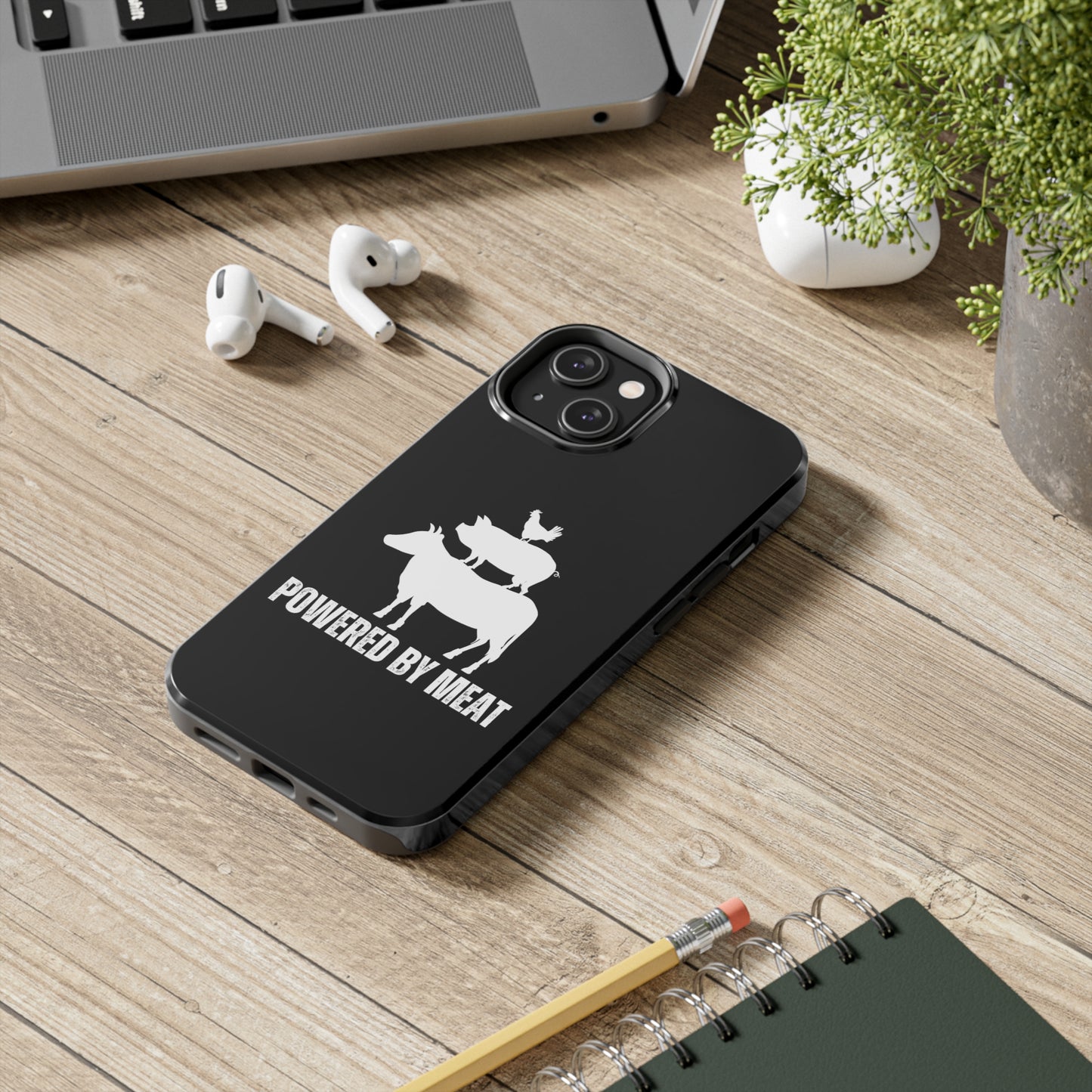Carnivore Phone Case Powered By Meat Funny Phone case for Carnivore gift for Lion Lover gift for him or her