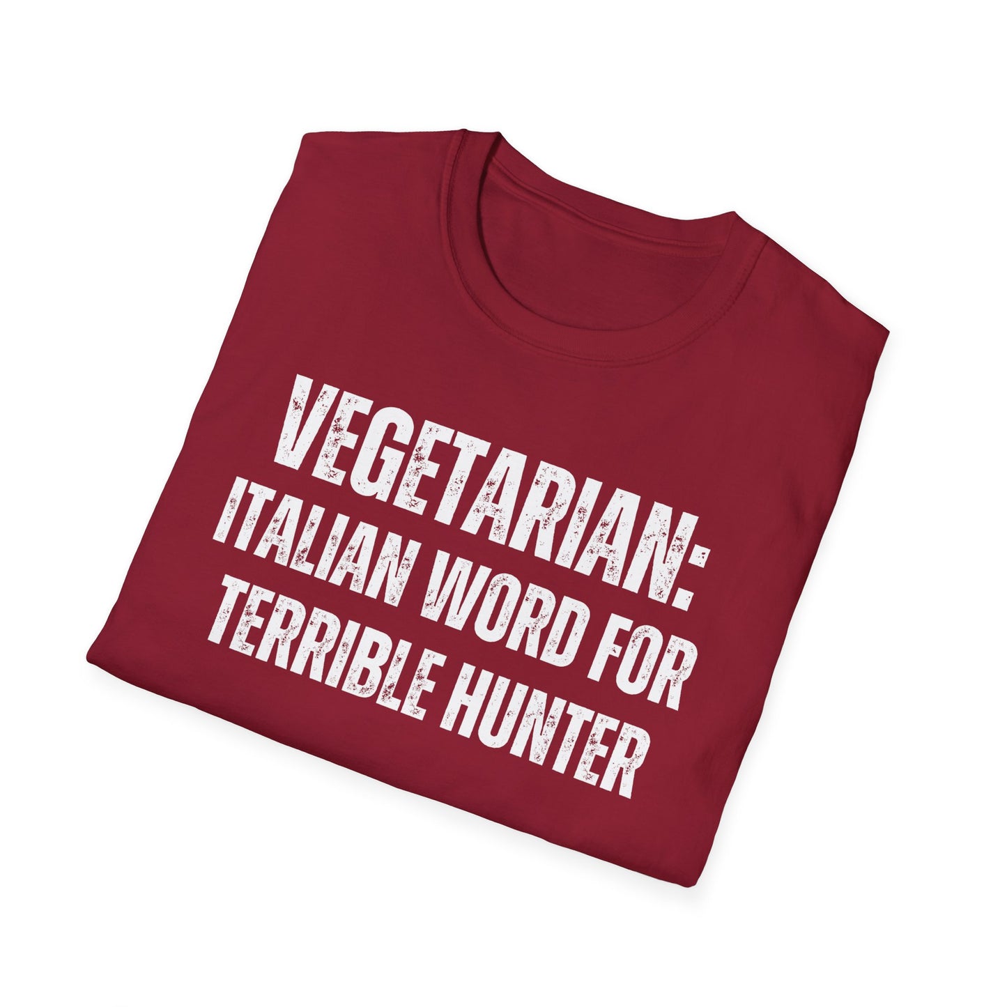 Hunting T Shirt for Funny Hunting Shirts for Hunter gift for Outdoors man gifts for hunting Season VEGETARIAN Definition for Terrible Hunter