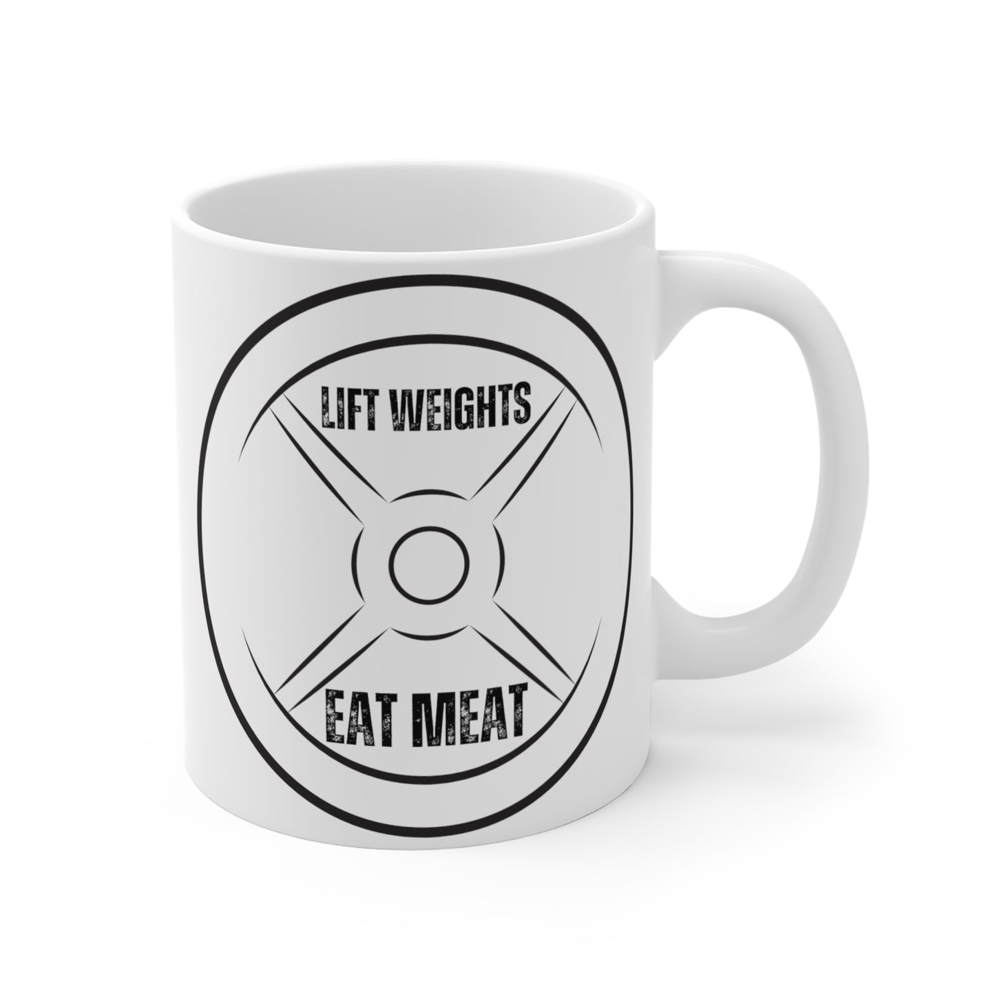 Fitness Mug Funny Lift Weights and Eat Meat Coffee Mug for Meat Lover gift Weightlifting Powerlifting gifts