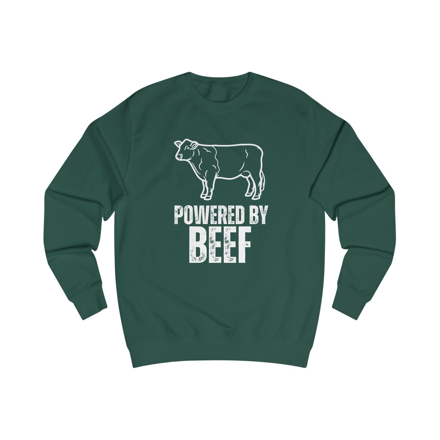 Funny Beef Lover Pullover sweater for Carnivore gift for Meat Lover for Steak Lover Sweat Shirt POWERED BY BEEF Cow SweatShirt
