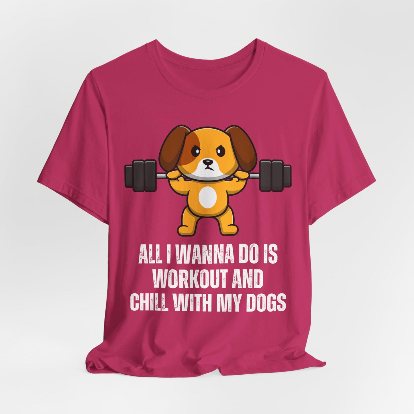 Chill With My Dogs Shirt Funny Gym T-shirts for Dog Love gift for Fitness Lover gift for Workout Men's T Shirt Gym rat Women's Shirts