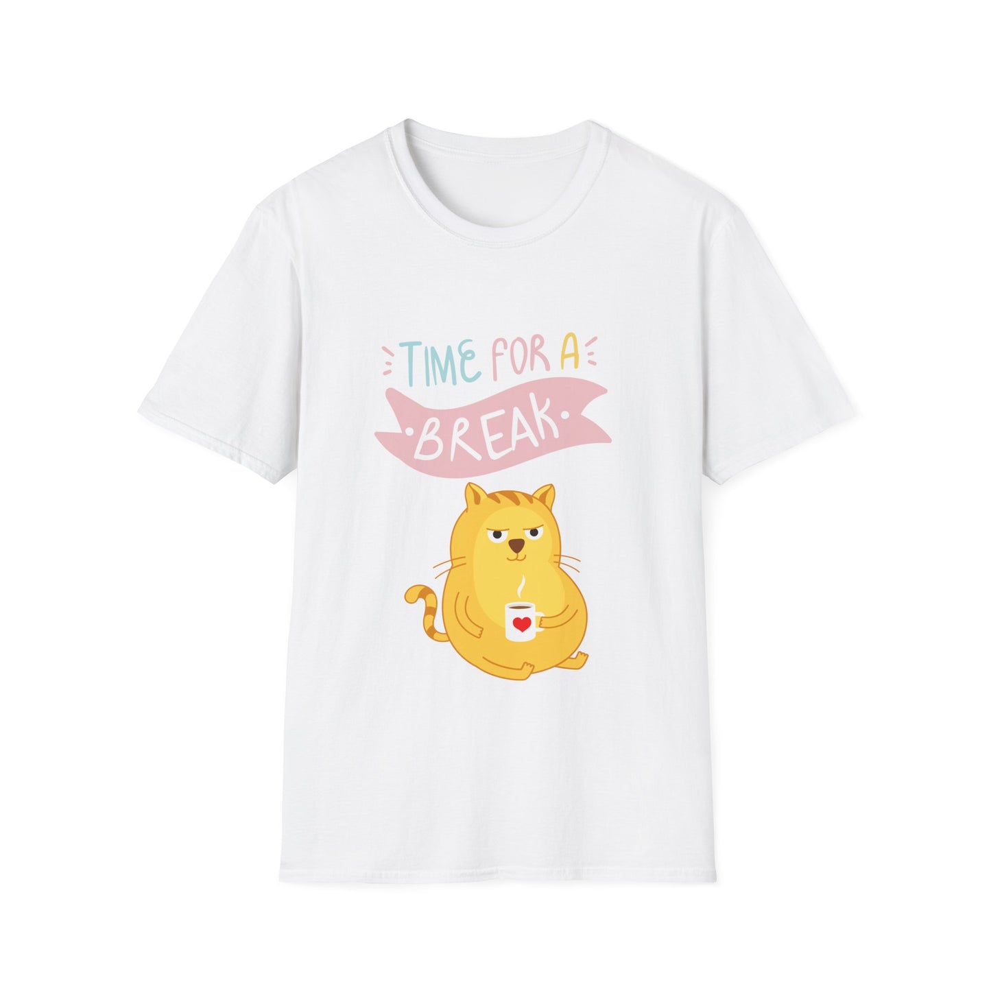 Funny Cat Shirt for Funny gift for Cat Lover T-shirt TIME for a BREAK T shirt Cat gift Cute Cats Shirts Funny Cat Tee for Coffee Lover gift