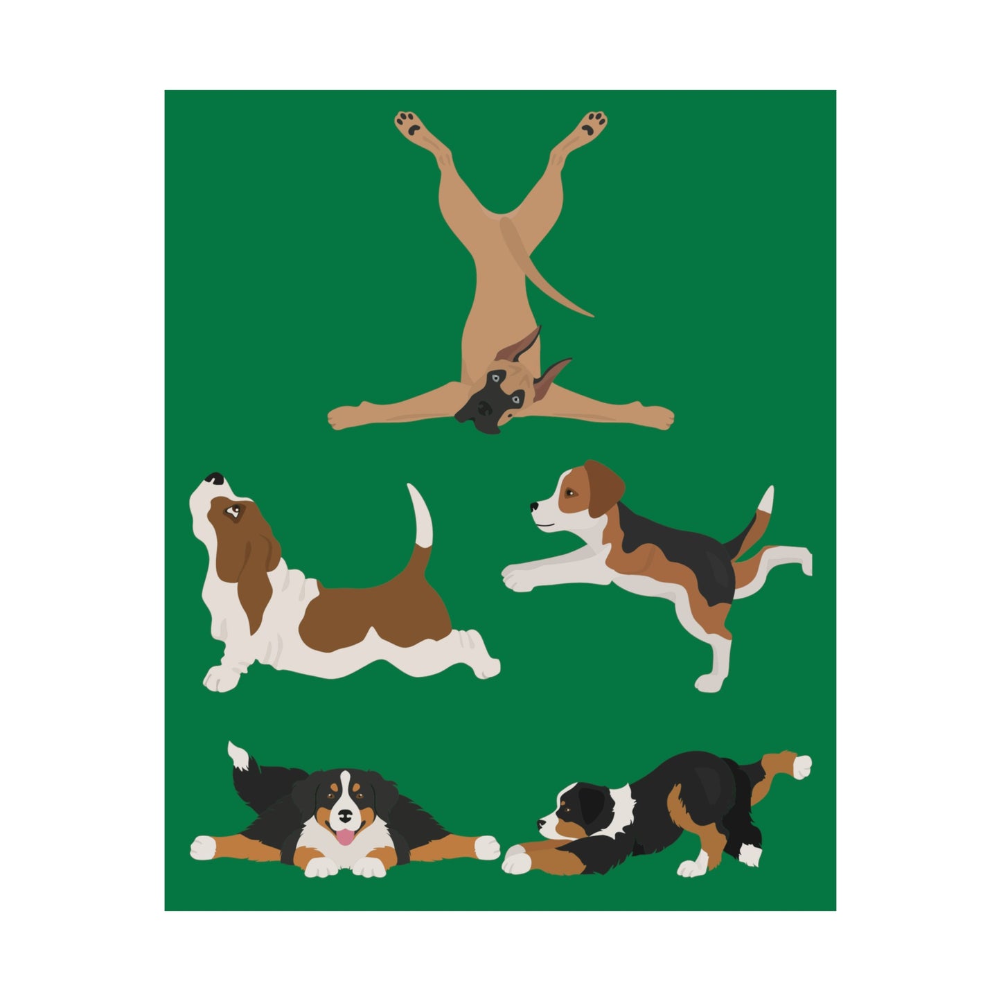 Gym Poster for Yoga Lover gift for Yogi Dog Mom Posters Funny Dogs Doing Yoga Wall Art for Home Gym gifts for Dog Lover Workout Studio
