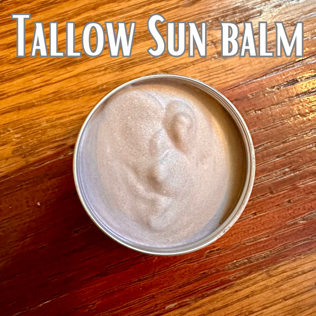 TINTED Tallow Sun Balm Non Toxic Grass Fed Beef Tallow Face & Body Lotion / Eye Cream! Skin care gift for Mom gifts Non-Nano Zinc Oxide