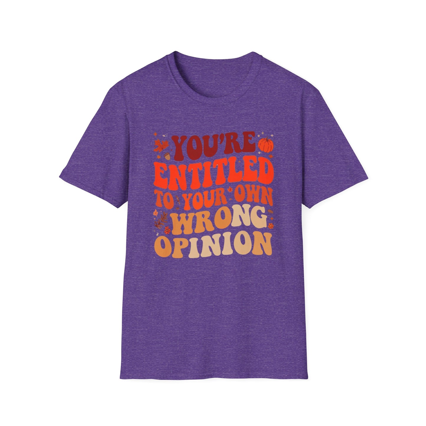 You're Entitled to Your Own Wrong Opinion Tee Shirt For Funny Autumn Tshirt for Fall Season gifts for Christmas gifts for Women