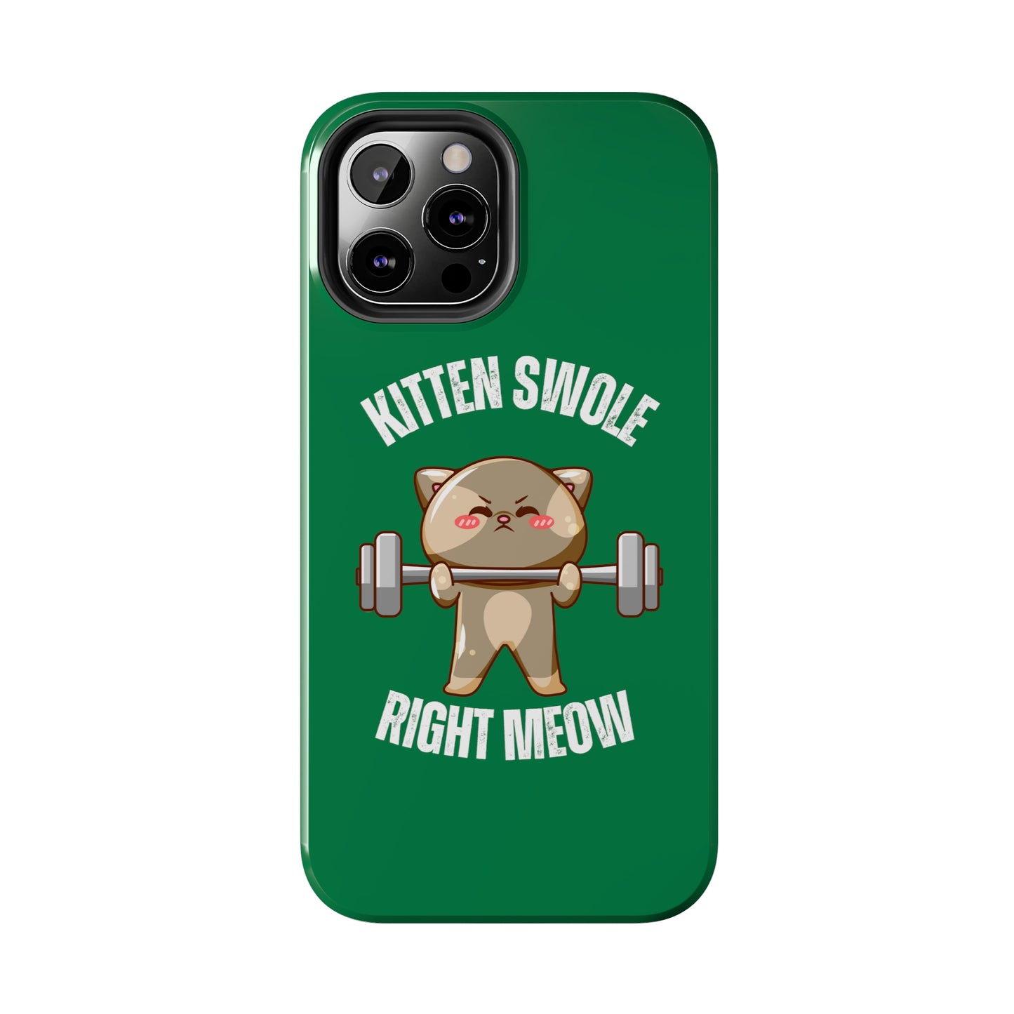 Funny Cat iPhone case for Gym Lover gift Cat Weightlifting Cat Lifting Weights Phone case for Workout Lover gift for Fitness enthusiast