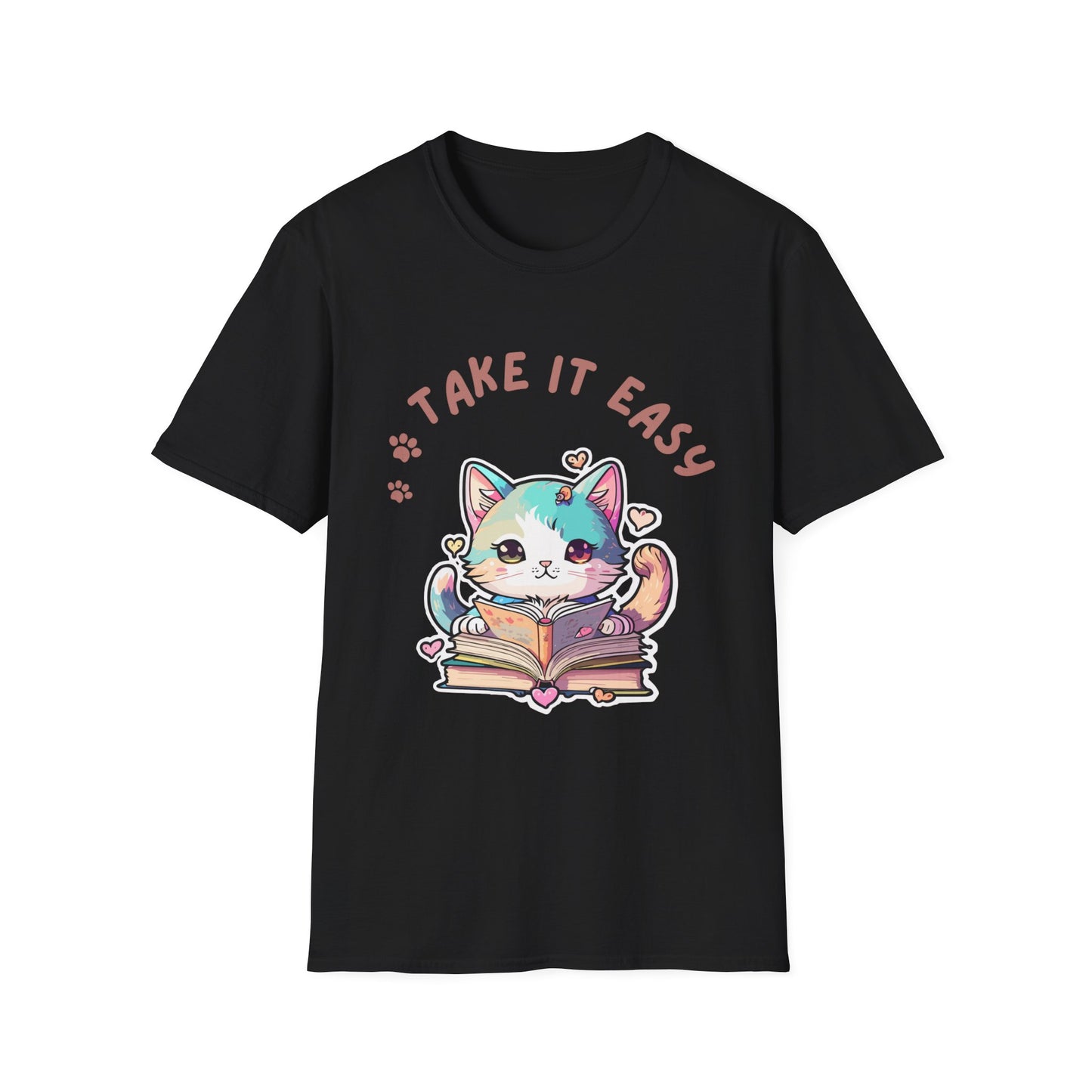 Cute Kitty Shirt Kitten Love T-shirt Cute Kitty Cat T Shirt for Cat Lover gift for Her Kitten T-Shirt Take It Easy Shirt